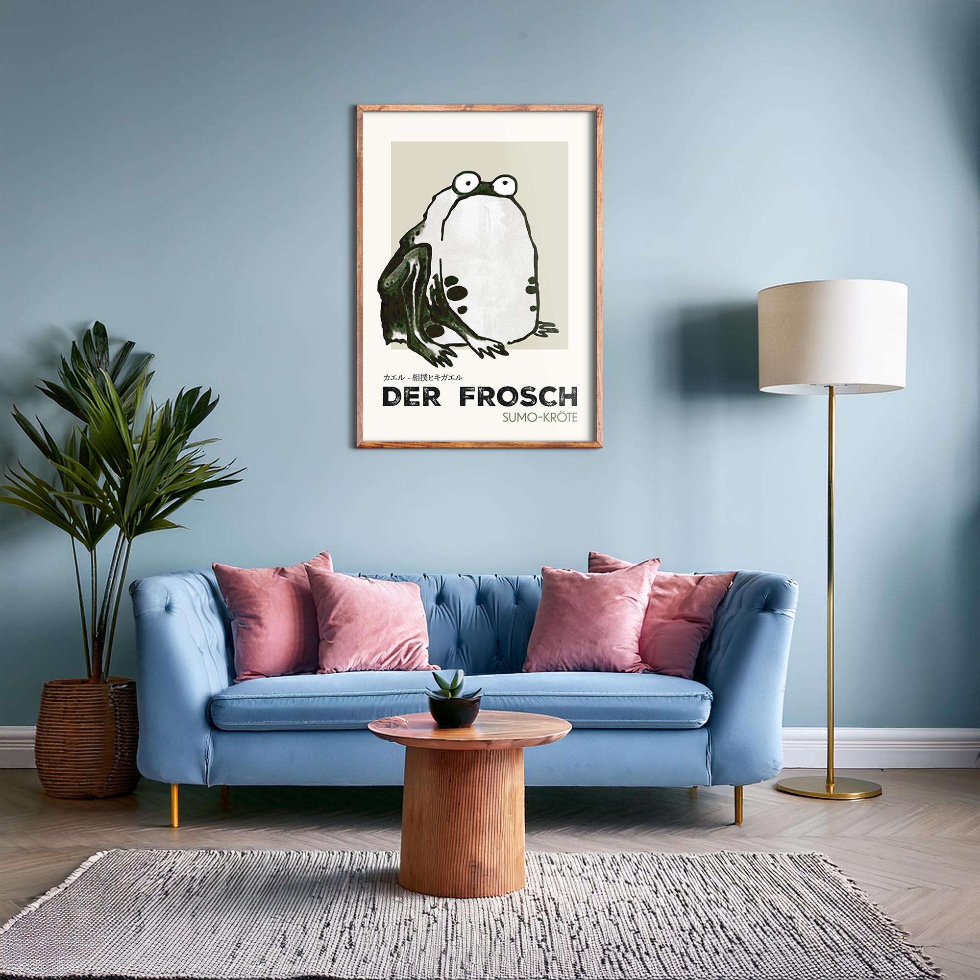 Design concept No. 28 for Itō Jakuchū: Sumo Toad - Streetart-Style DE Japanese Wall Art