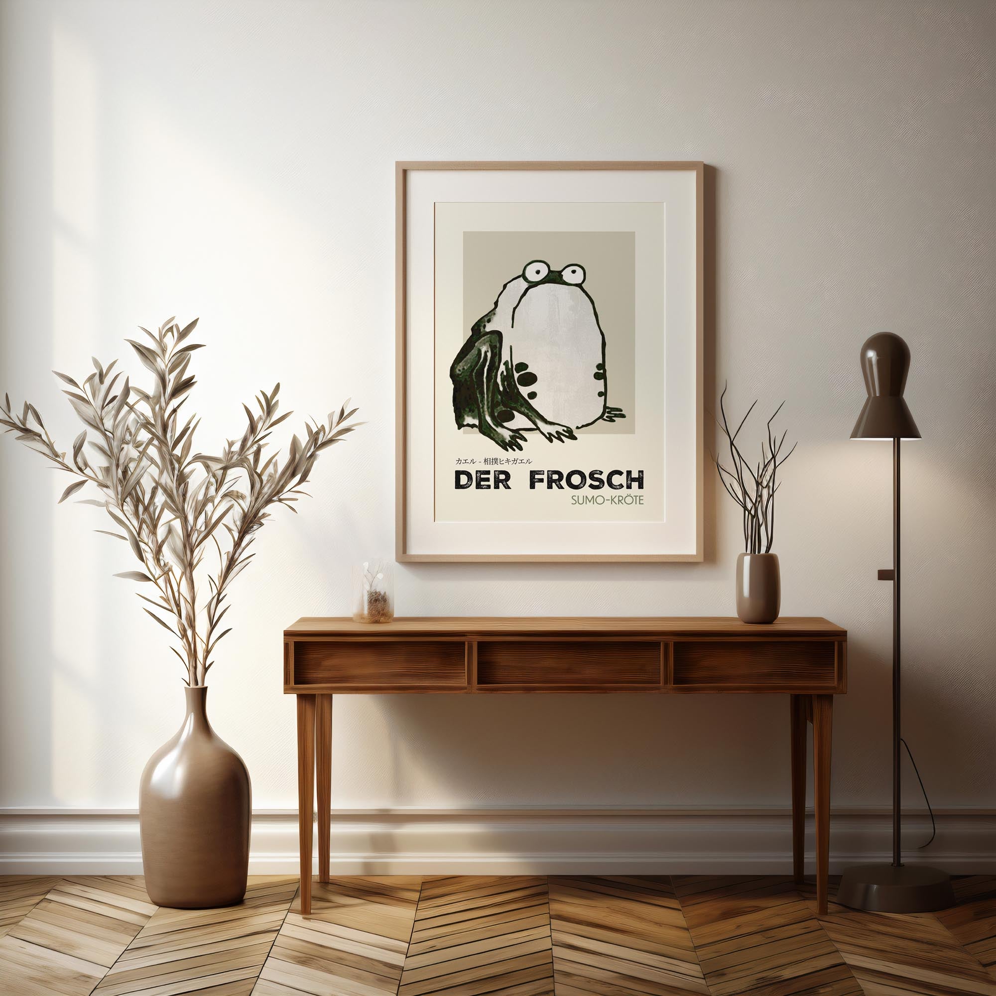 Design concept No. 37 for Itō Jakuchū: Sumo Toad - Streetart-Style DE Japanese Wall Art