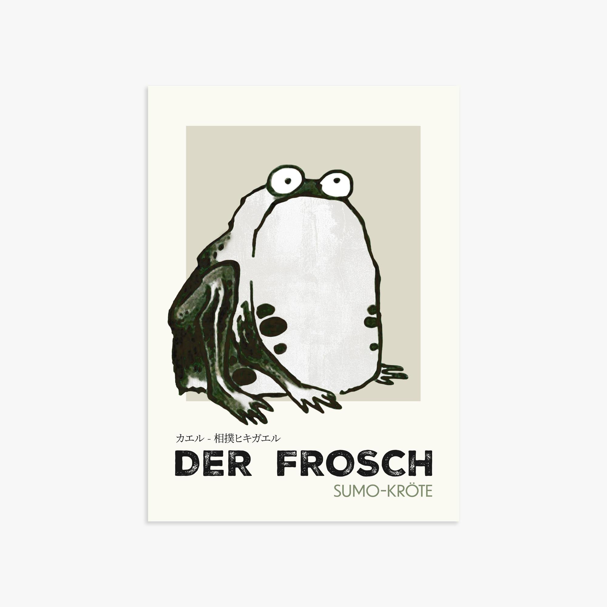 Itō Jakuchū: Sumo Toad - Streetart-Style DE 50x70 cm Art Reproduction Unframed