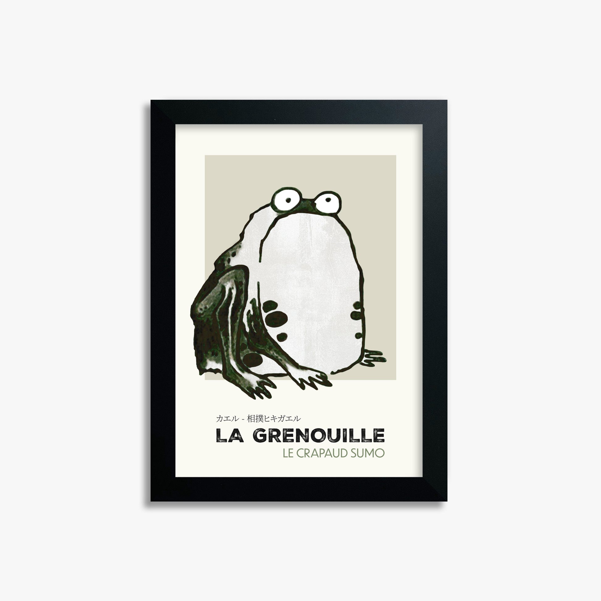 Itō Jakuchū: Sumo Toad - Streetart-Style FR 21x30 cm Art Reproduction With No Margin