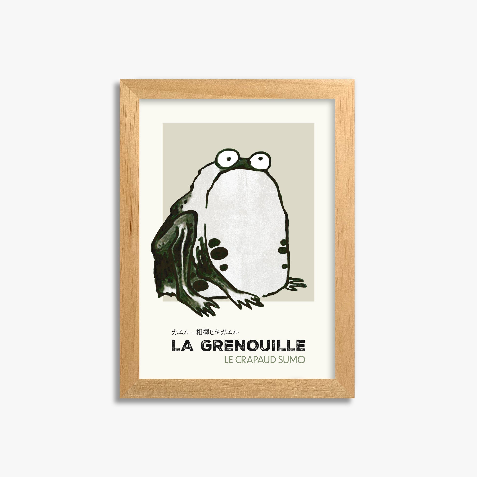 Itō Jakuchū: Sumo Toad - Streetart-Style FR 21x30 cm Art Reproduction With No Margin