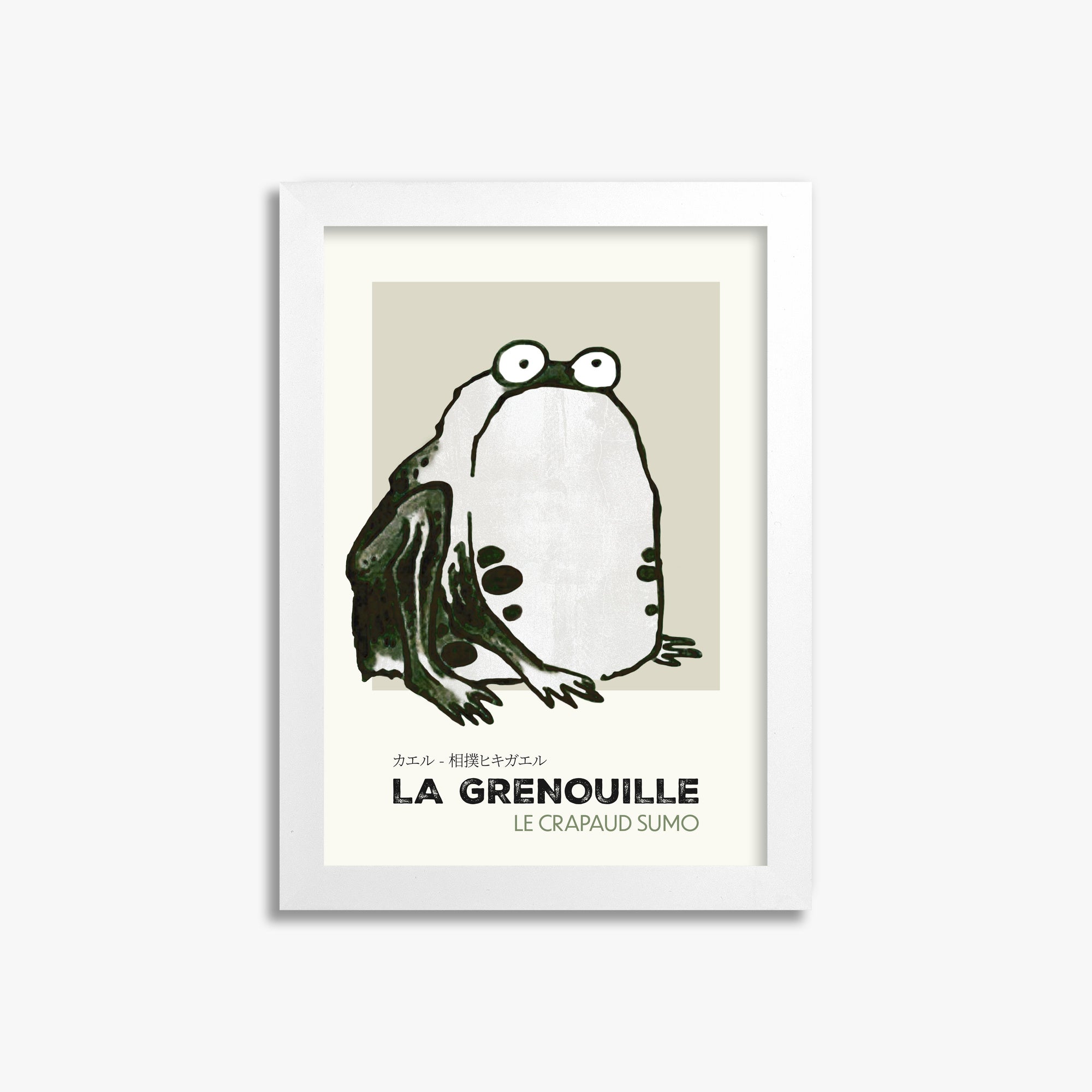 Itō Jakuchū: Sumo Toad - Streetart-Style FR 21x30 cm Art Reproduction With No Margin