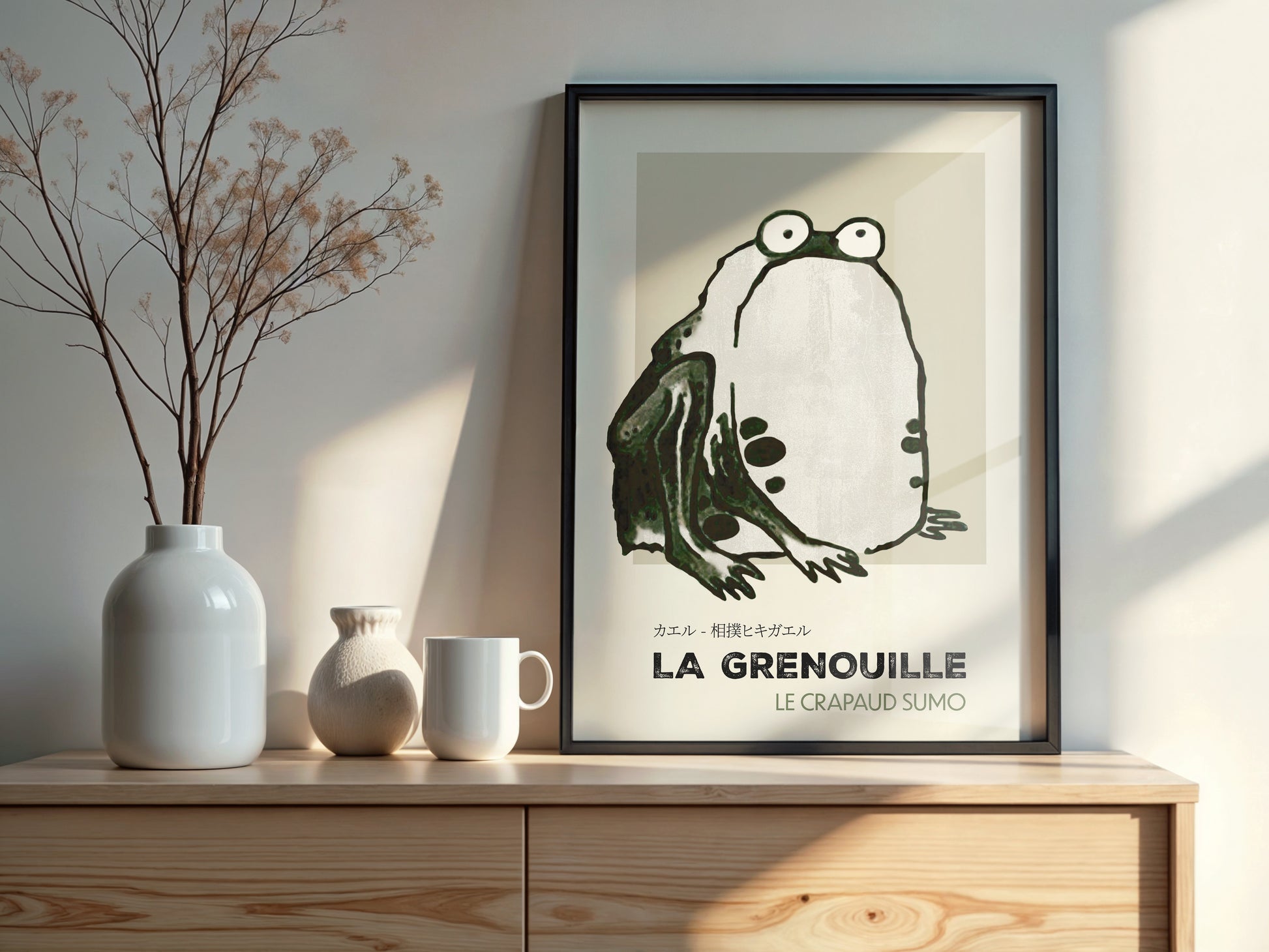 Design concept No. 22 for Itō Jakuchū: Sumo Toad - Streetart-Style FR Japanese Wall Art