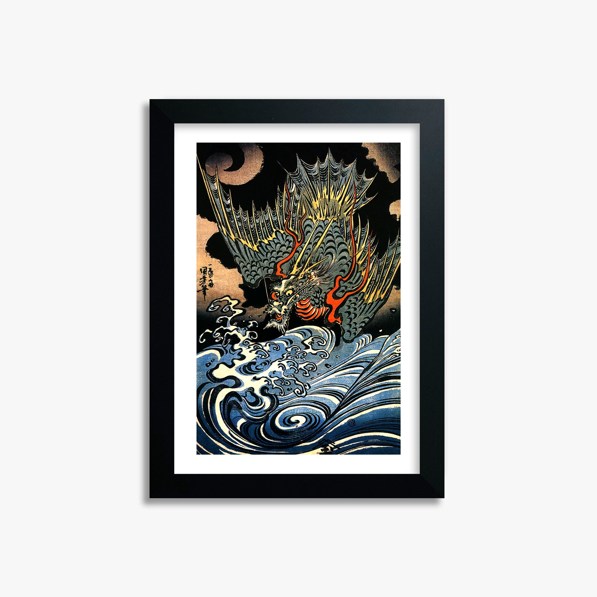 Utagawa Kuniyoshi: Japanese Sea Dragon 21x30 cm Art Reproduction With White Margin