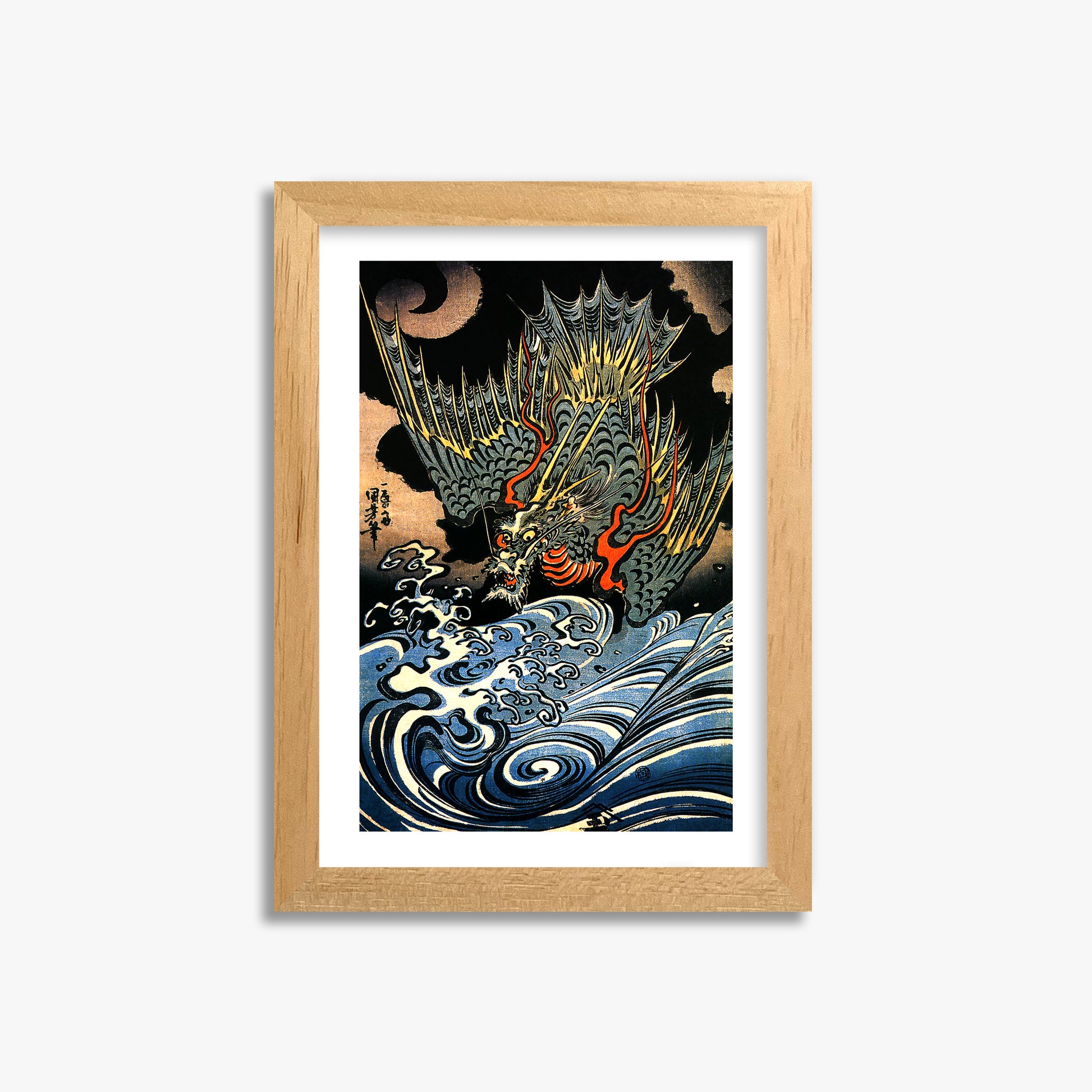 Utagawa Kuniyoshi: Japanese Sea Dragon 21x30 cm Art Reproduction With White Margin