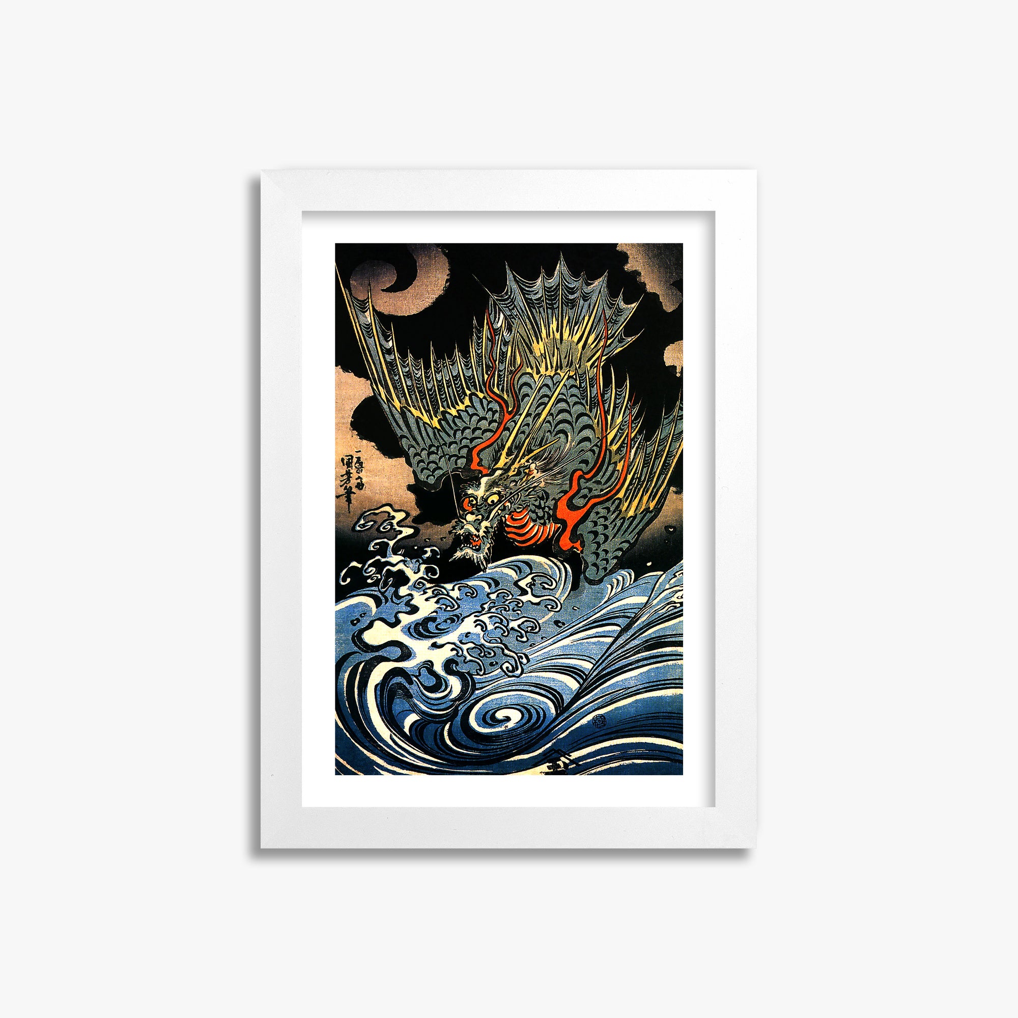 Utagawa Kuniyoshi: Japanese Sea Dragon 21x30 cm Art Reproduction With White Margin