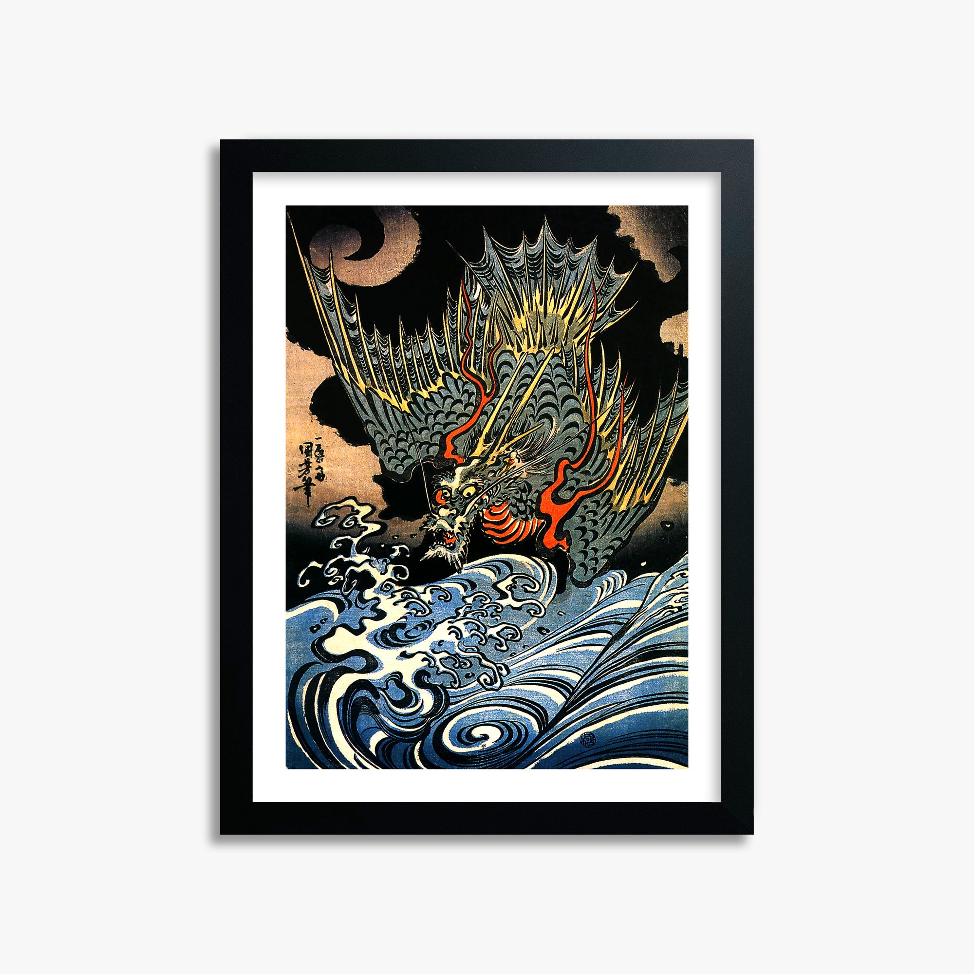 Utagawa Kuniyoshi: Japanese Sea Dragon 30x40 cm Art Reproduction With White Margin