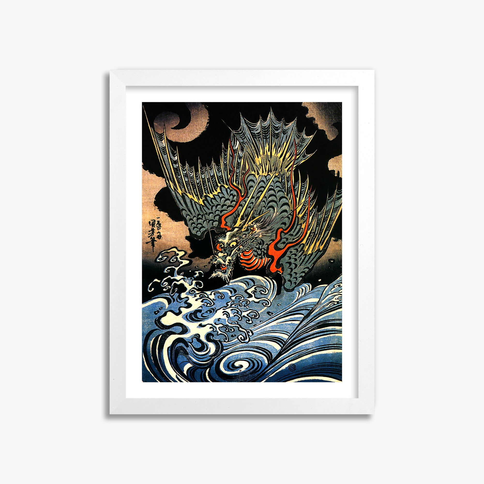 Utagawa Kuniyoshi: Japanese Sea Dragon 30x40 cm Art Reproduction With White Margin