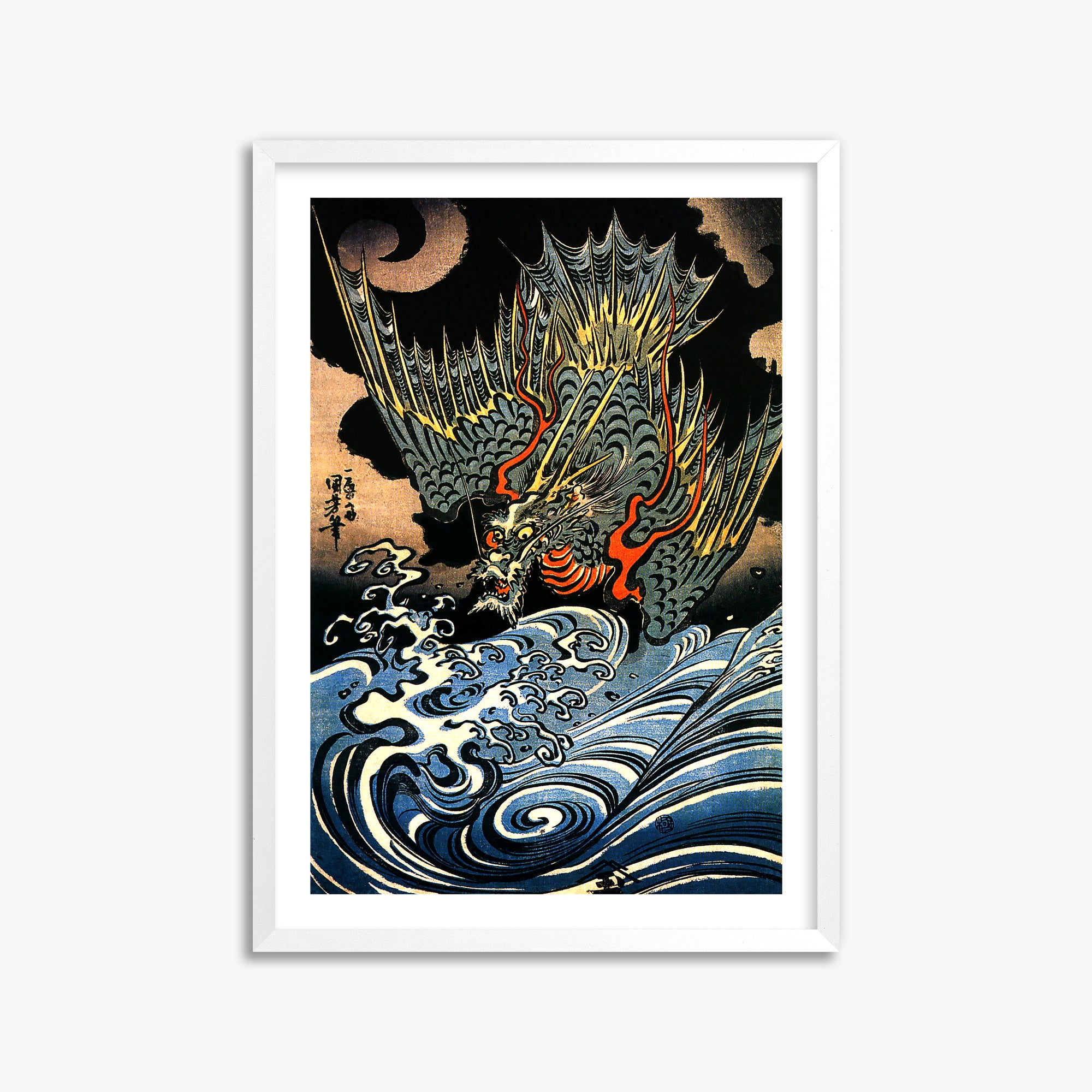 Utagawa Kuniyoshi: Japanese Sea Dragon 50x70 cm Art Reproduction With White Margin