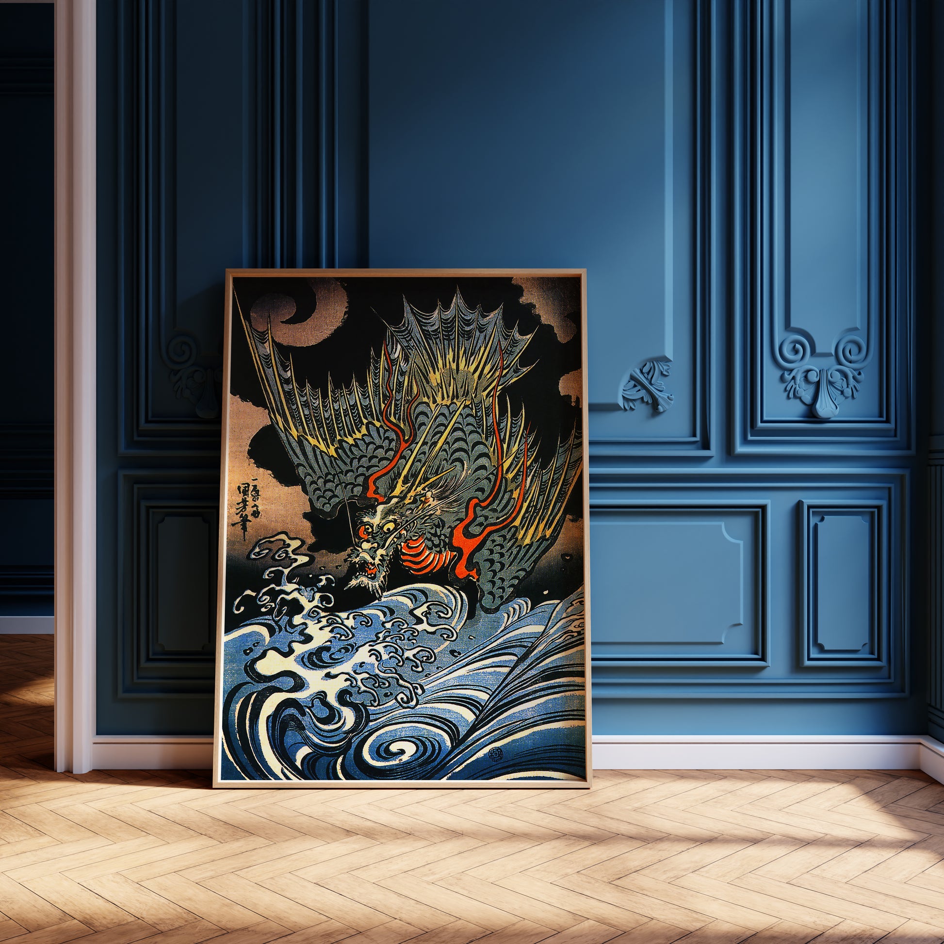 Design concept No. 12 for Utagawa Kuniyoshi: Japanese Sea Dragon Japanese Wall Art