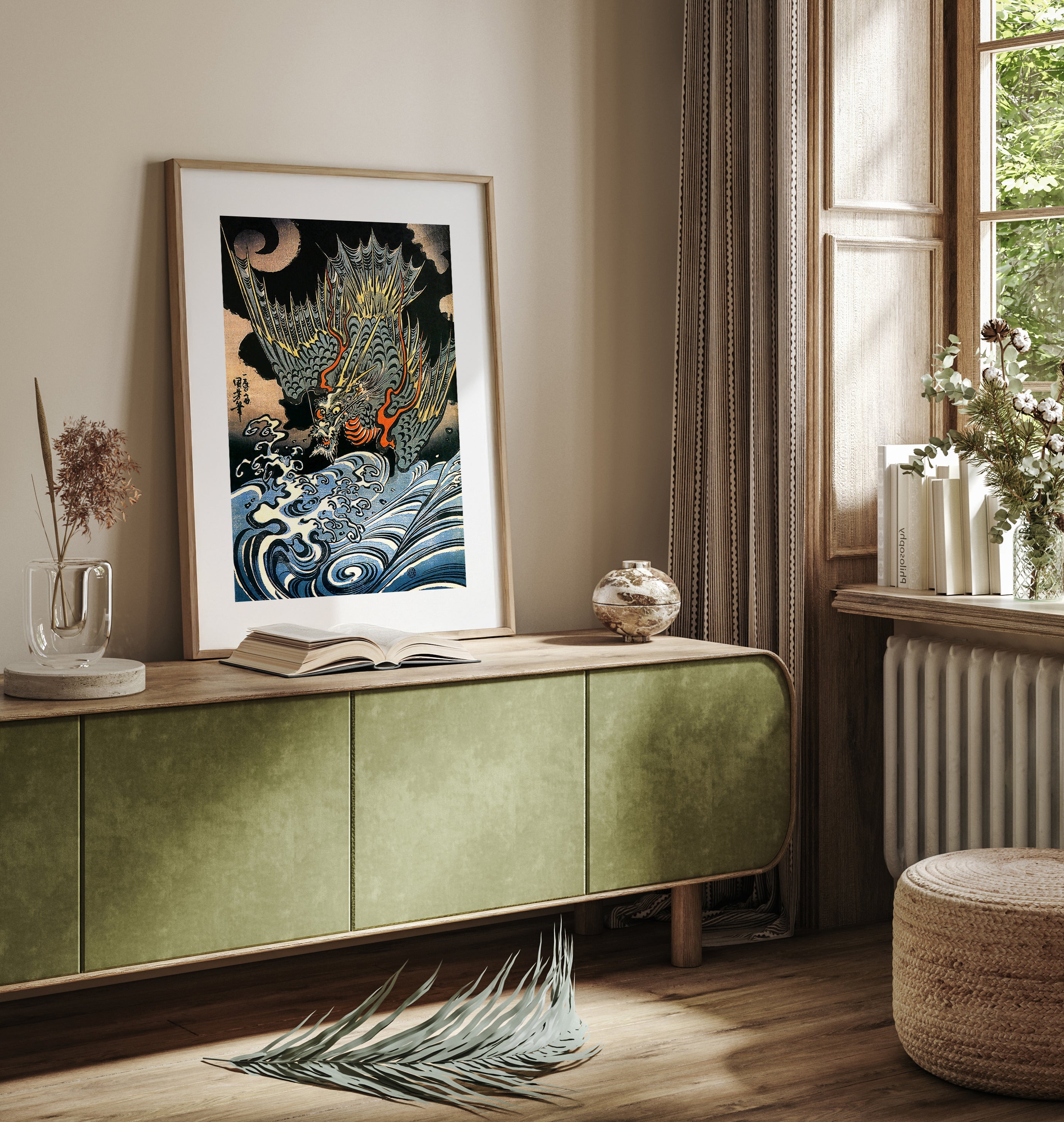 Design concept No. 23 for Utagawa Kuniyoshi: Japanese Sea Dragon Japanese Wall Art