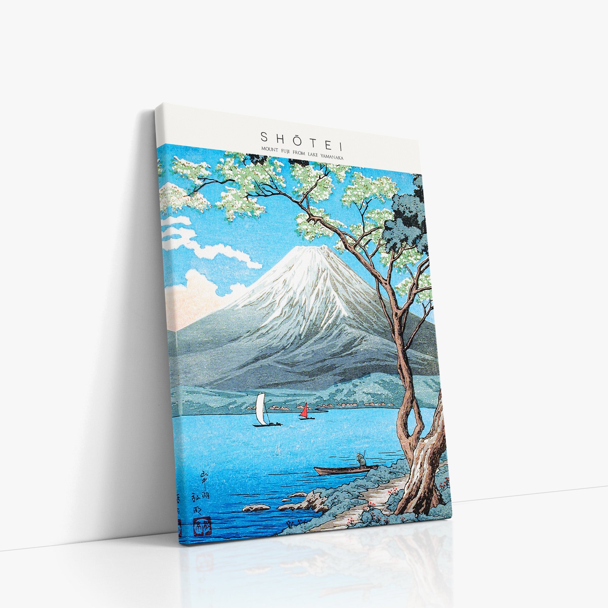 Der Fuji vom Yamanaka-See aus – Galerie-Stil