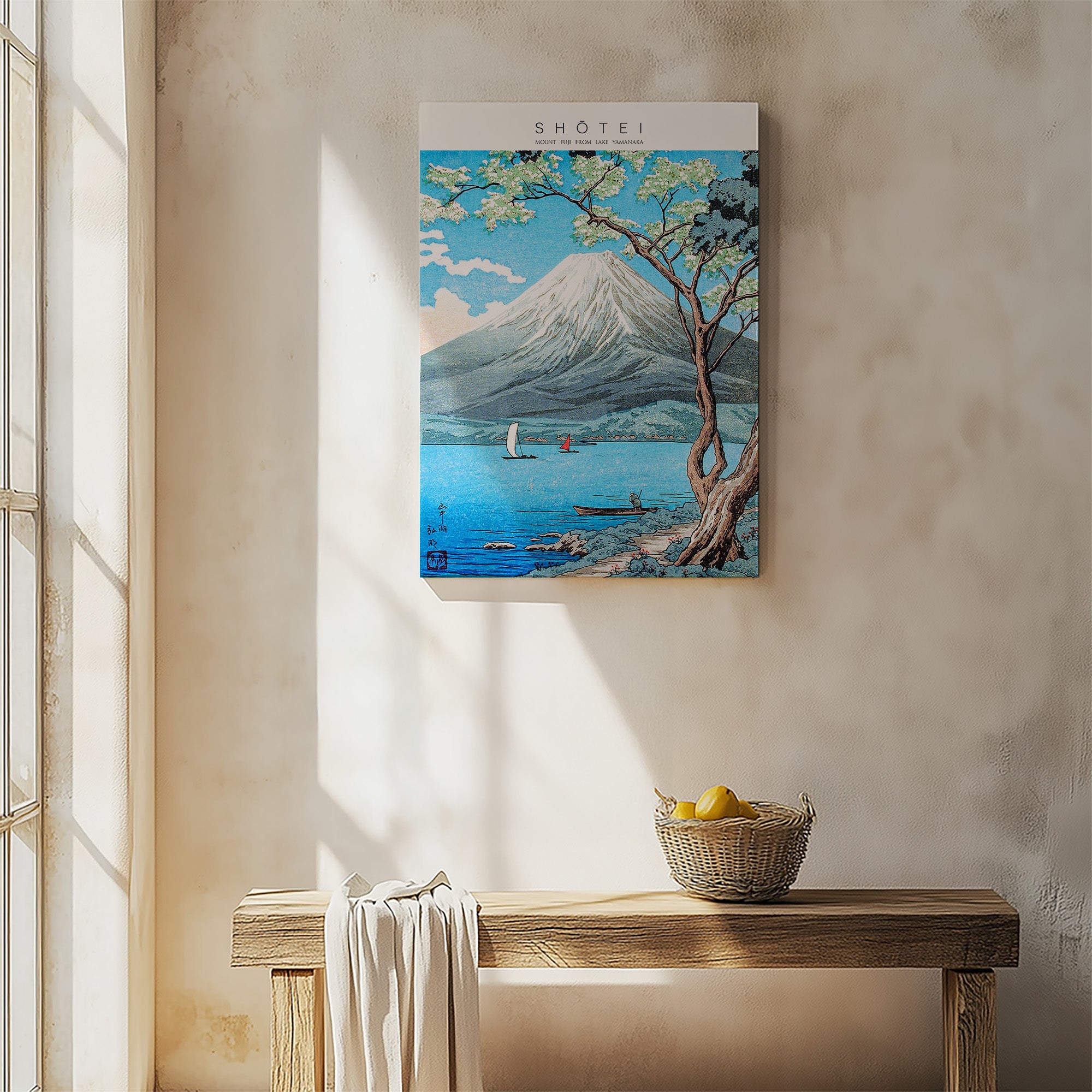 Der Fuji vom Yamanaka-See aus – Galerie-Stil