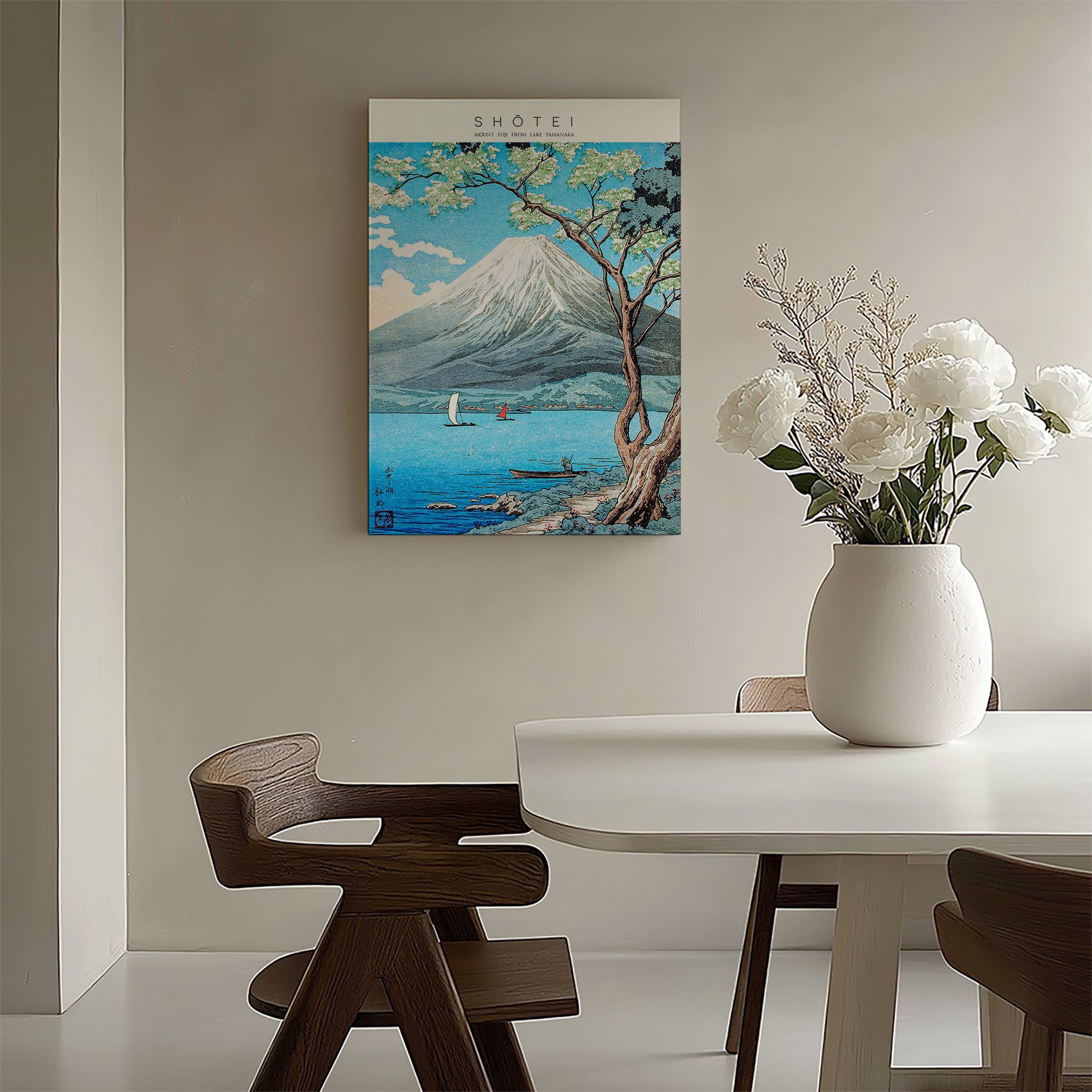Der Fuji vom Yamanaka-See aus – Galerie-Stil