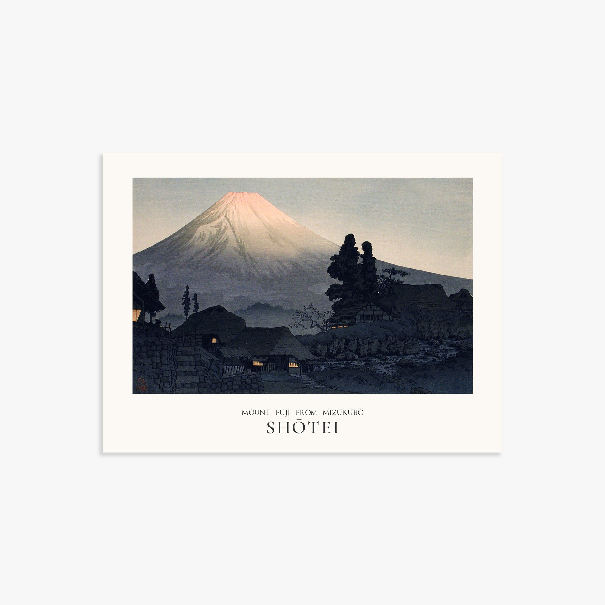 Takahashi Hiroaki (Shōtei): Mount Fuji From Mizukubo (Ukutsu) - Japandi, 30x40cm Art Reproduction Unframed