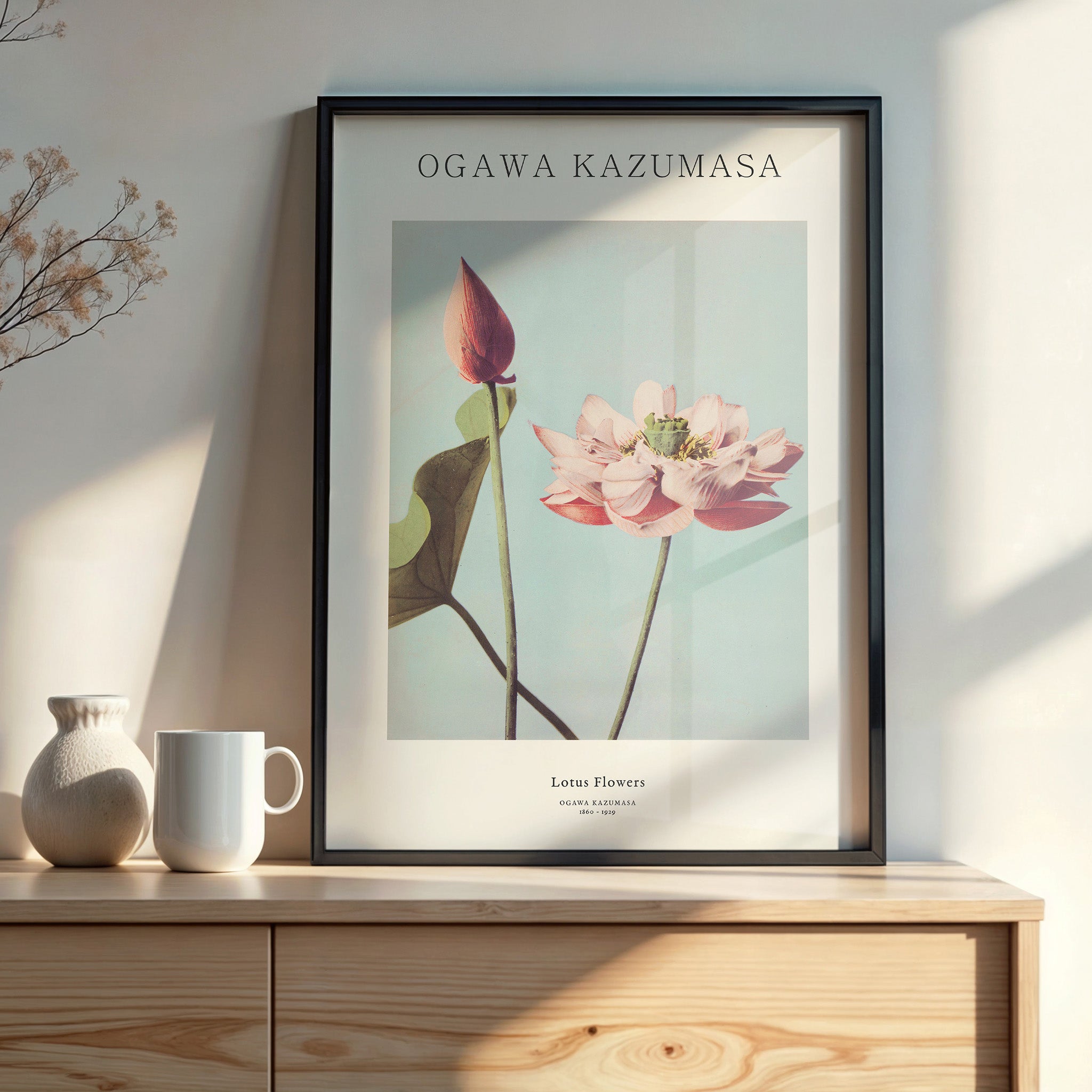 Ogawa Kazumasa: Lotus Flowers - Gallery-style, Japanese Wall Art