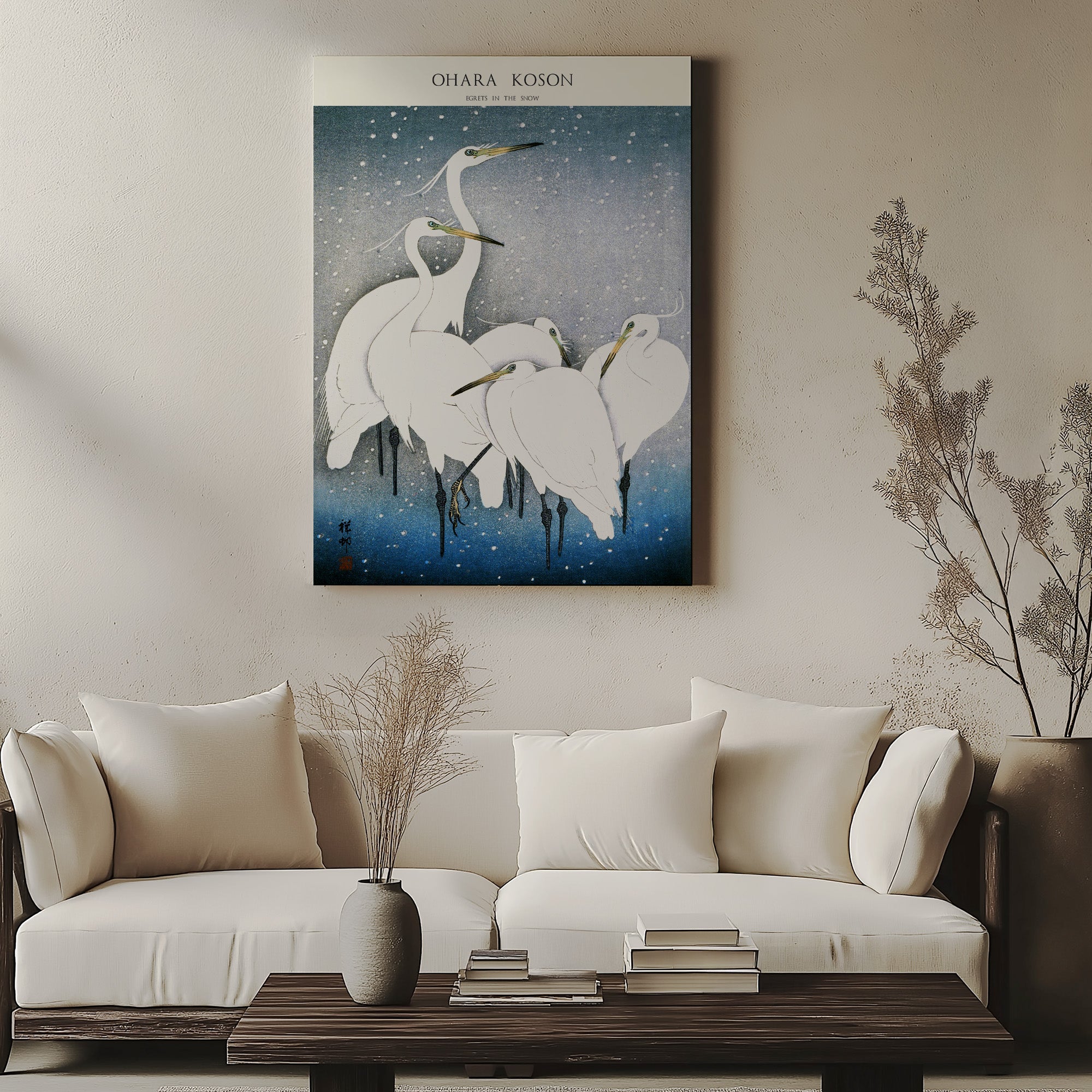 Egrets in the Snow - Gallery-style