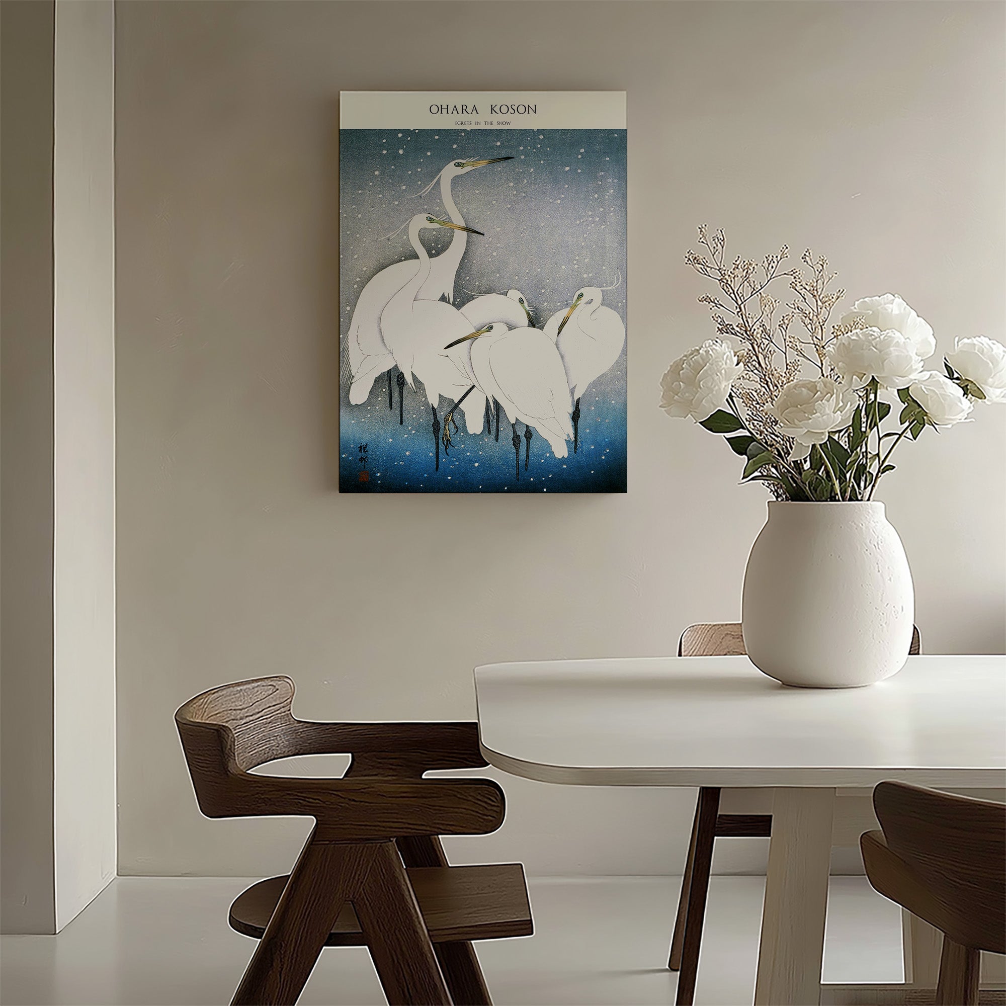 Egrets in the Snow - Gallery-style