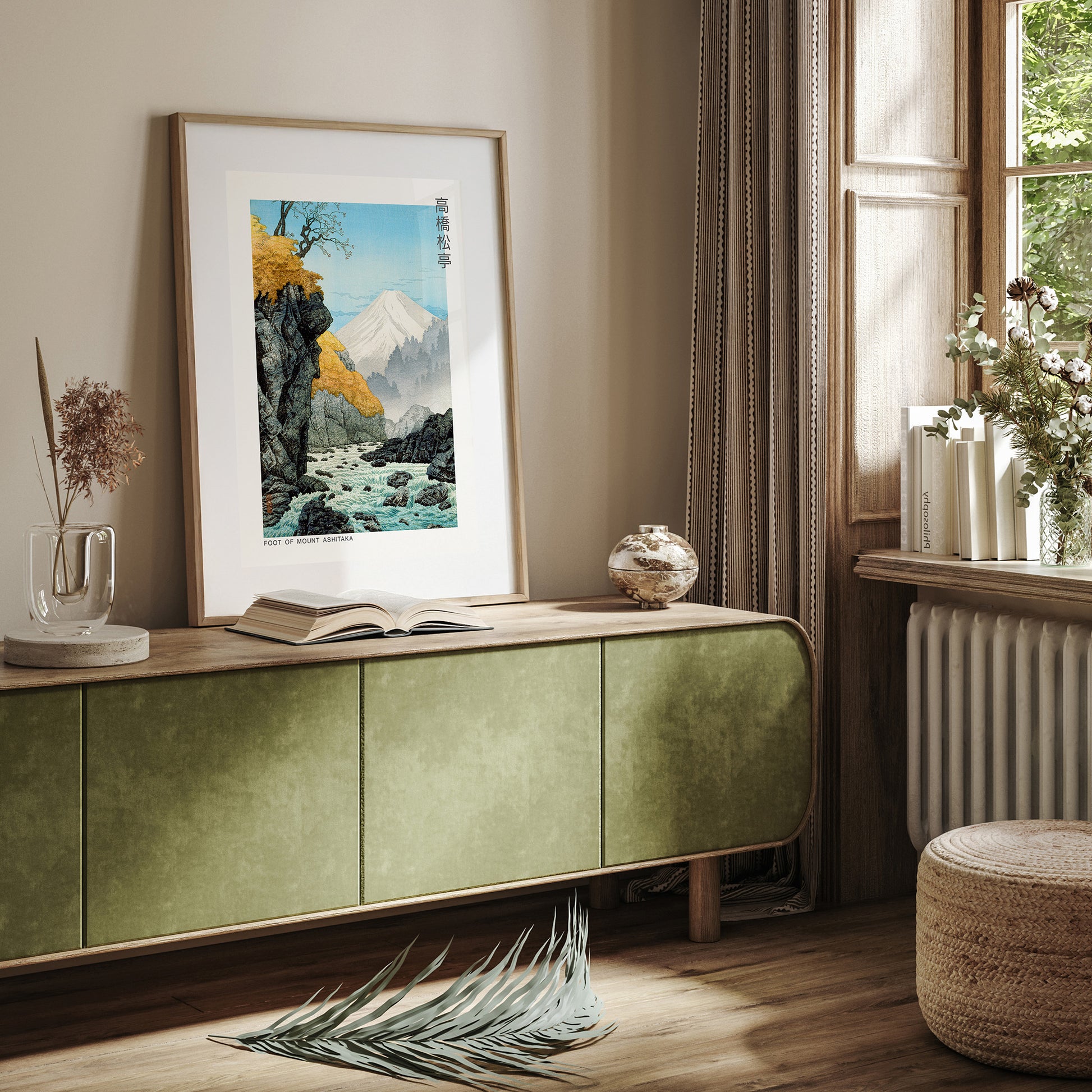 Design Concept No. 23 for Hiroaki Takahashi: Foot of Mount Ashitaka - Japandi Japanese Wall Art