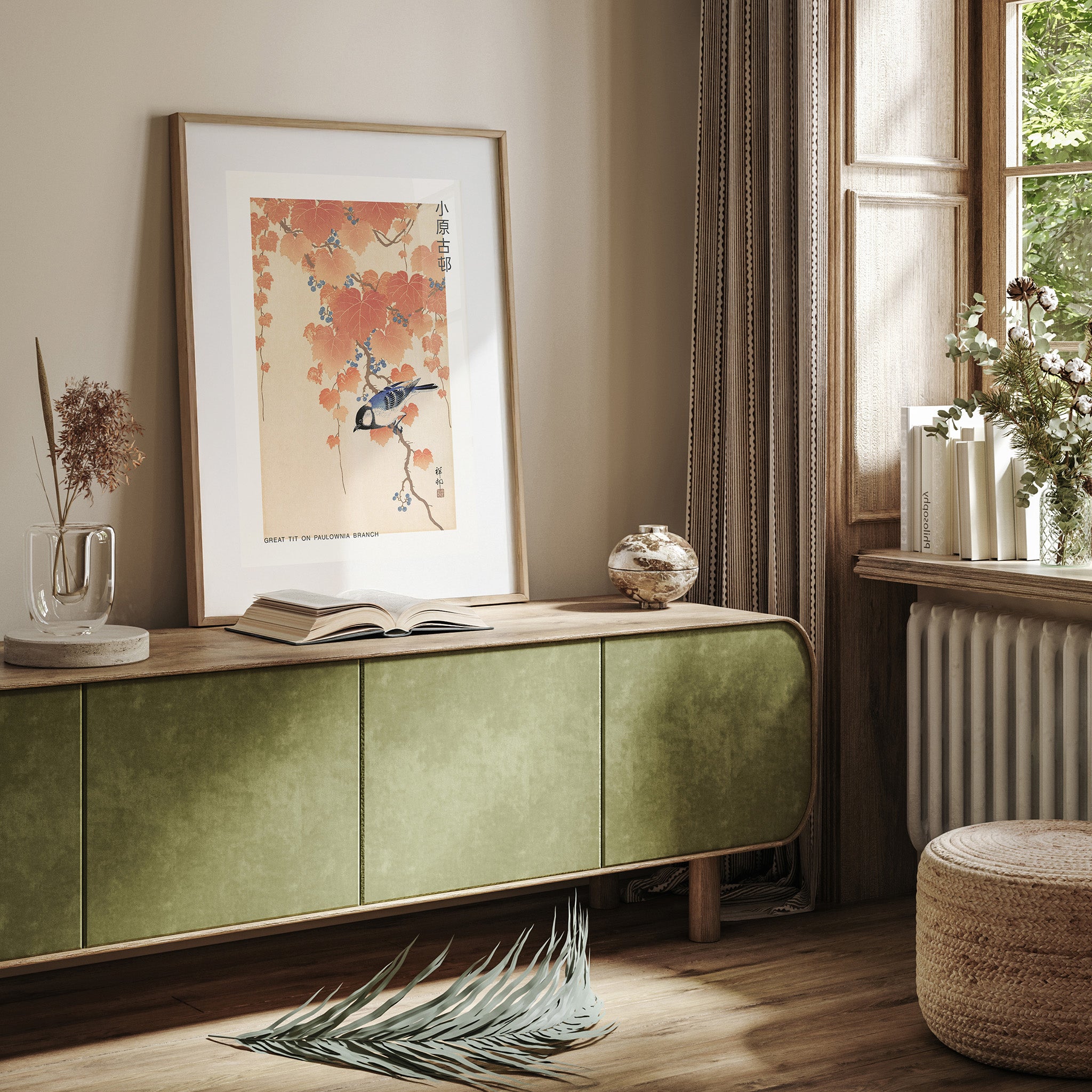 Interior Desig Concept No 23 for Great Tit On Paulownia Branch Wall Art