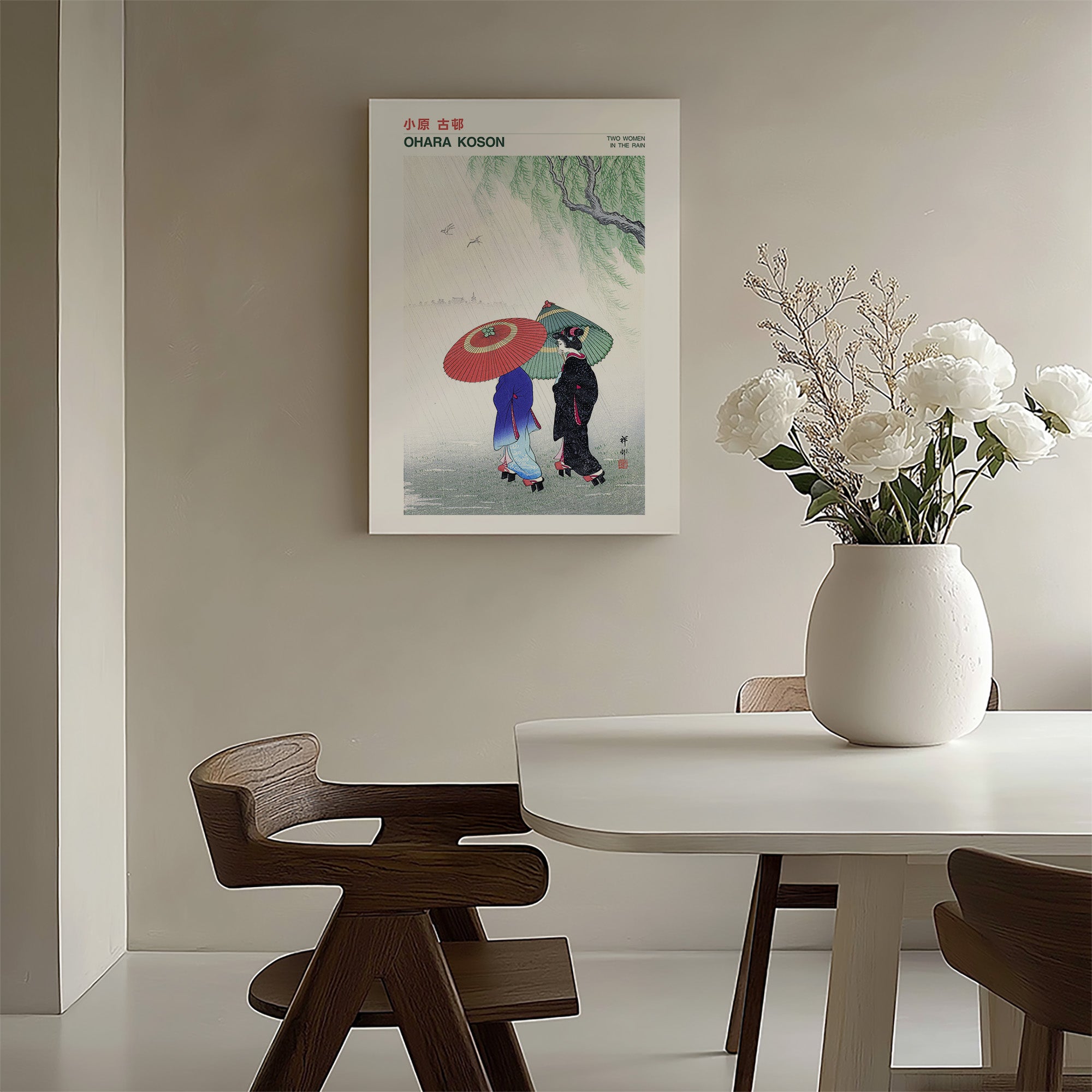 Two Women in the Rain - Gallery-style