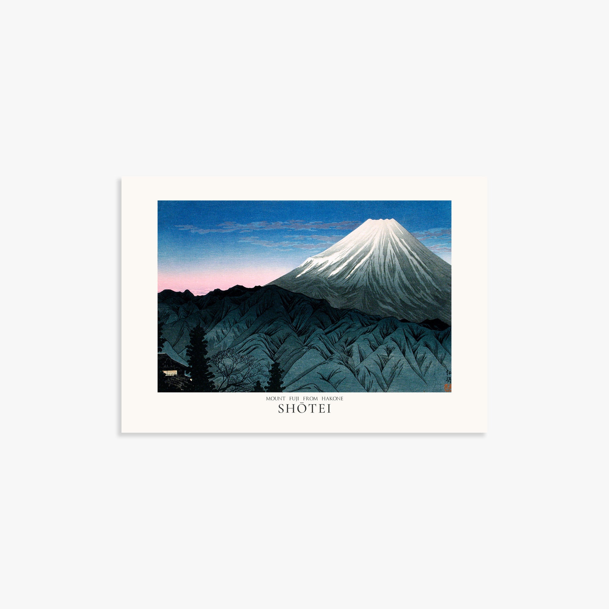 Shōtei: Mount Fuji From Hakone - Japandi, 21x30cm Art Reproduction Unframed