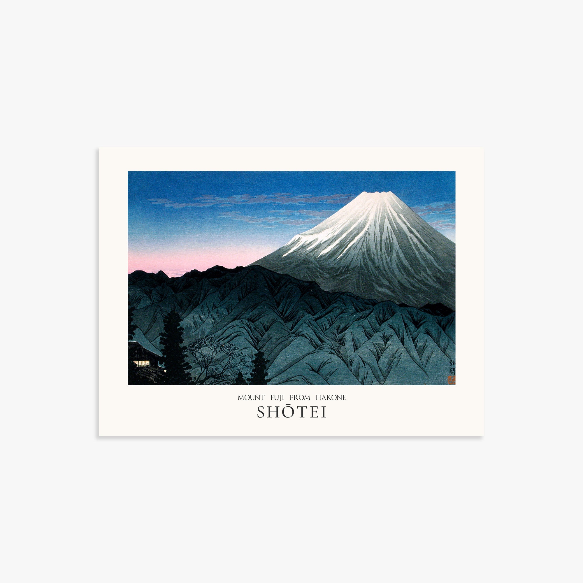 Shōtei: Mount Fuji From Hakone - Japandi, 30x40cm Art Reproduction Unframed