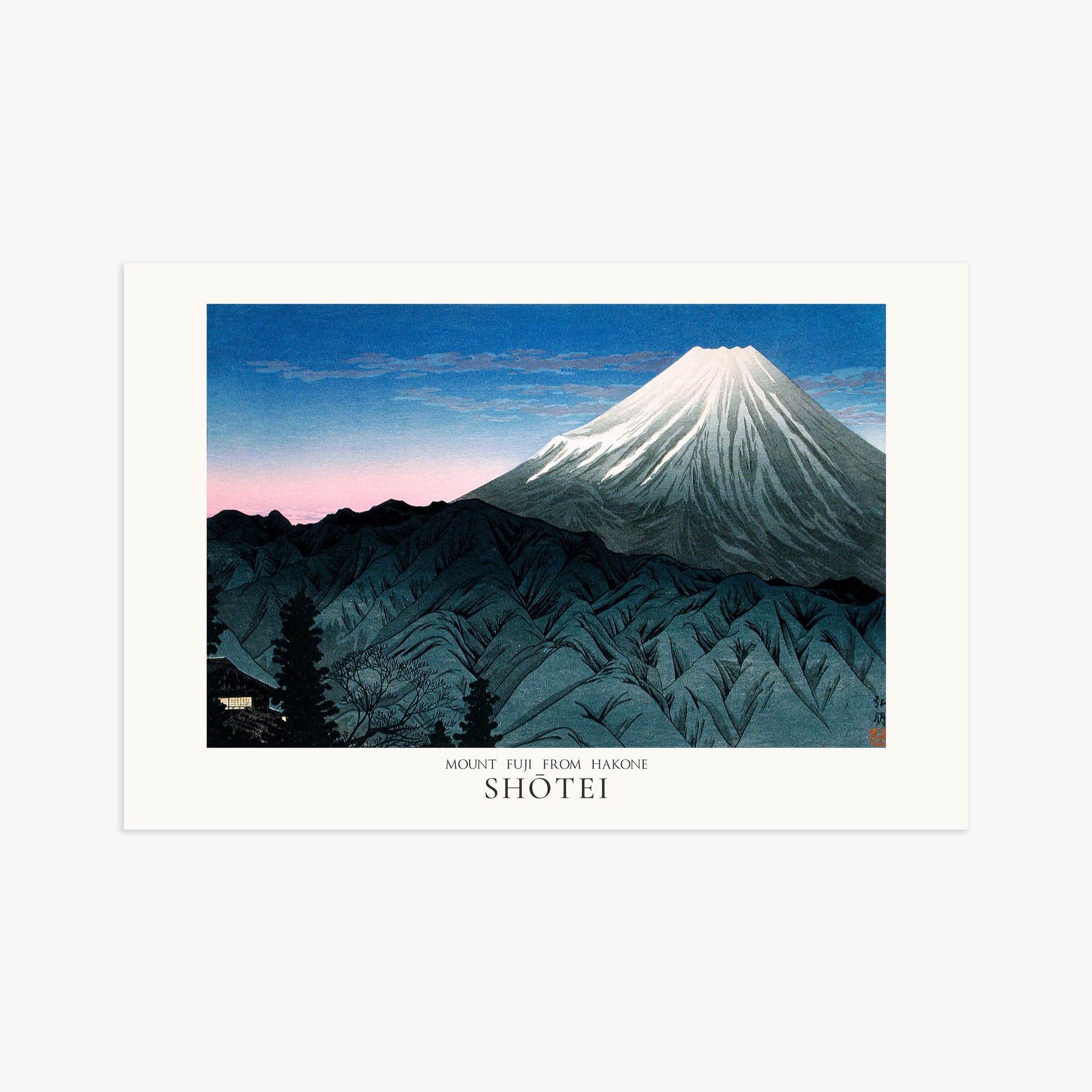 Shōtei: Mount Fuji From Hakone - Japandi, 61x91cm Art Reproduction Unframed