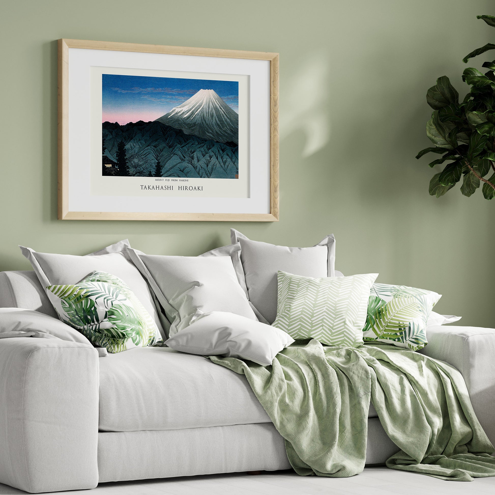 Design Concept No. 25 for Hiroaki Takahashi Shotei: Mount Fuji From Hakone - Japandi Japanese Wall Art