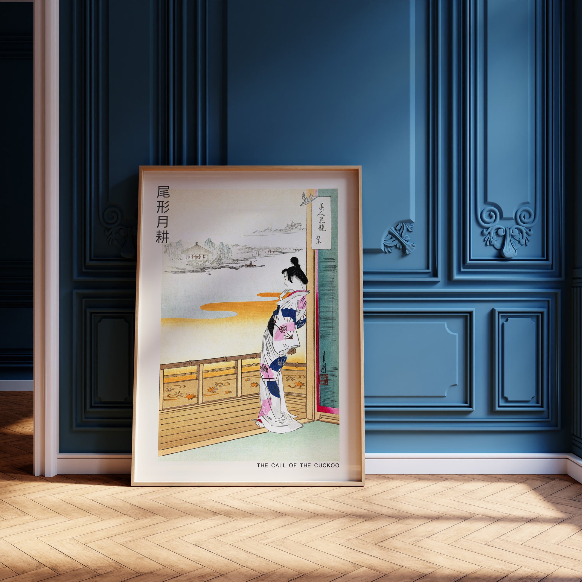 Design Concept No. 12 for Ogata Gekko: The Call of the Cuckoo - Japandi Japanese Wall Art