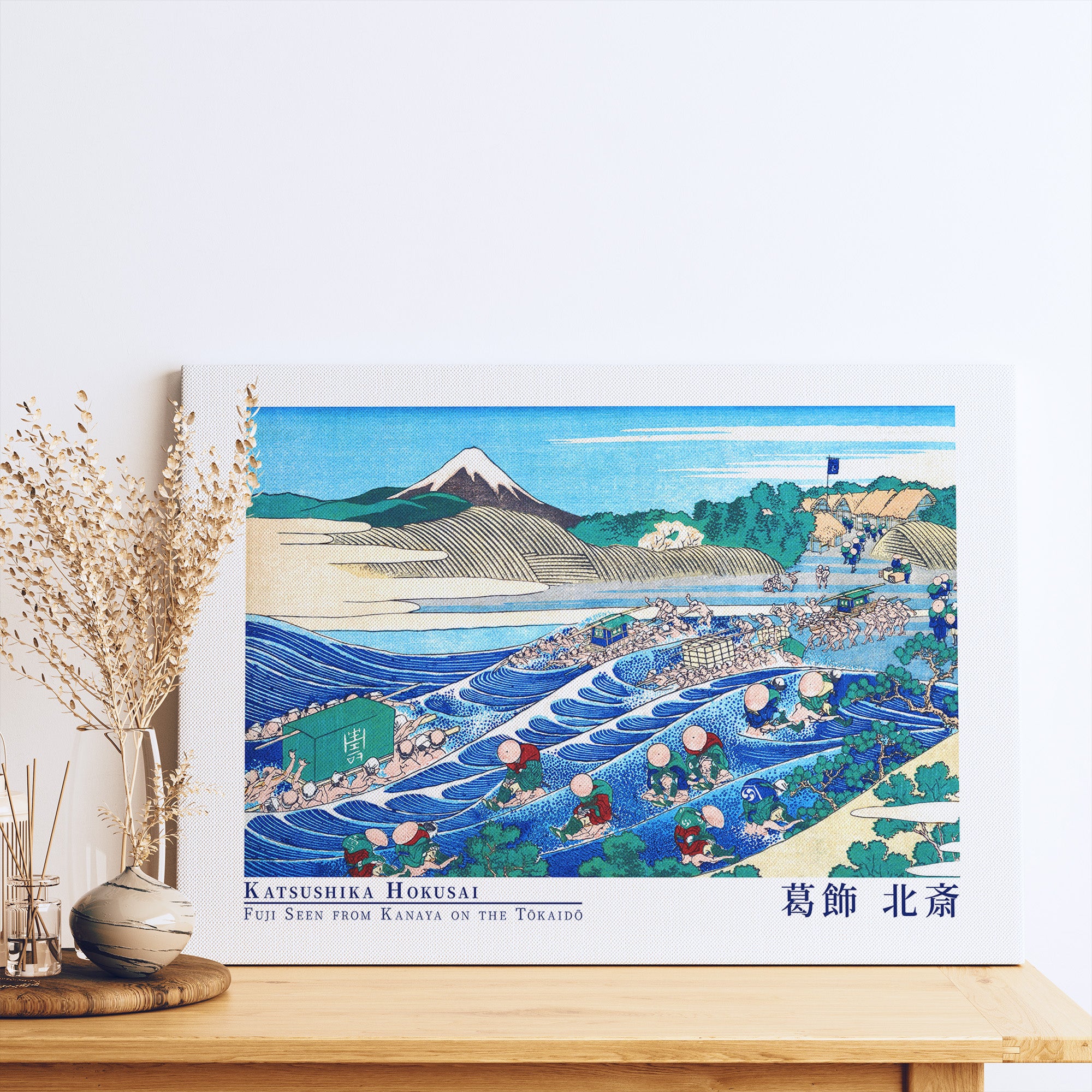 Fuji vom Kanaya aus auf dem Tōkaidō gesehen - Galerie-Stil