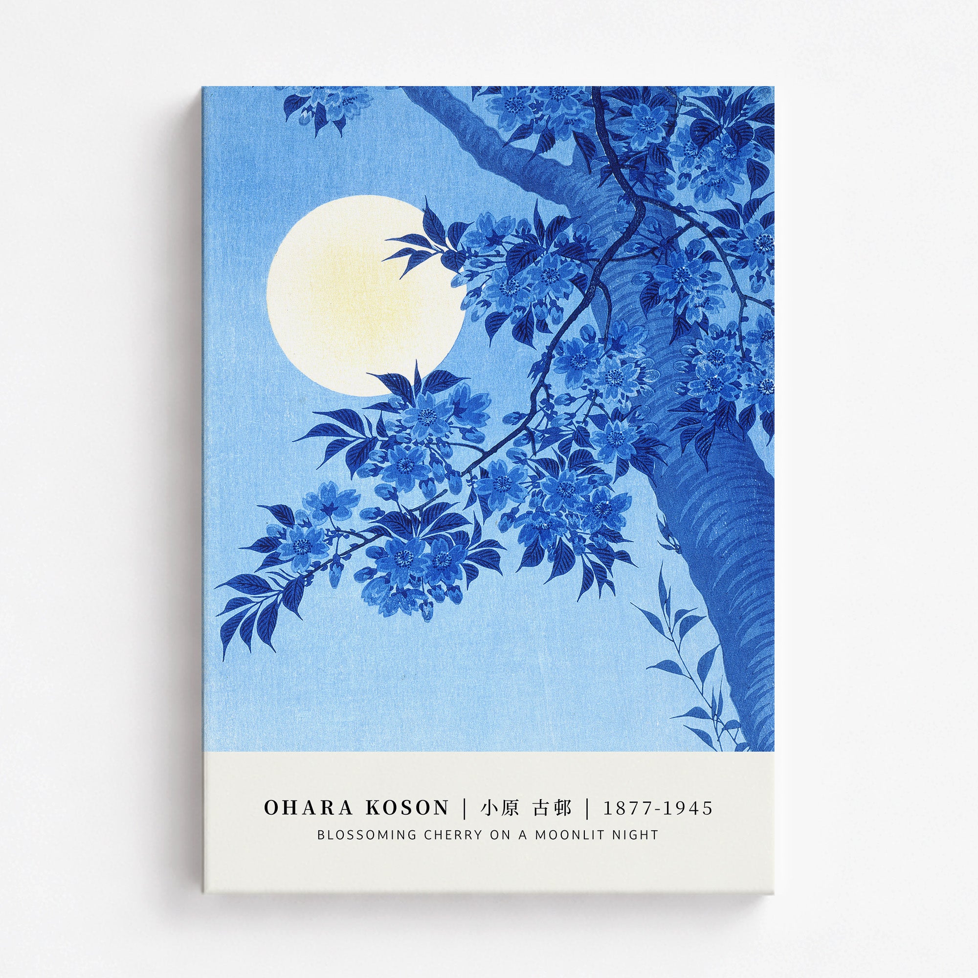 Cerisier en fleurs par une nuit de clair de lune - Style galerie