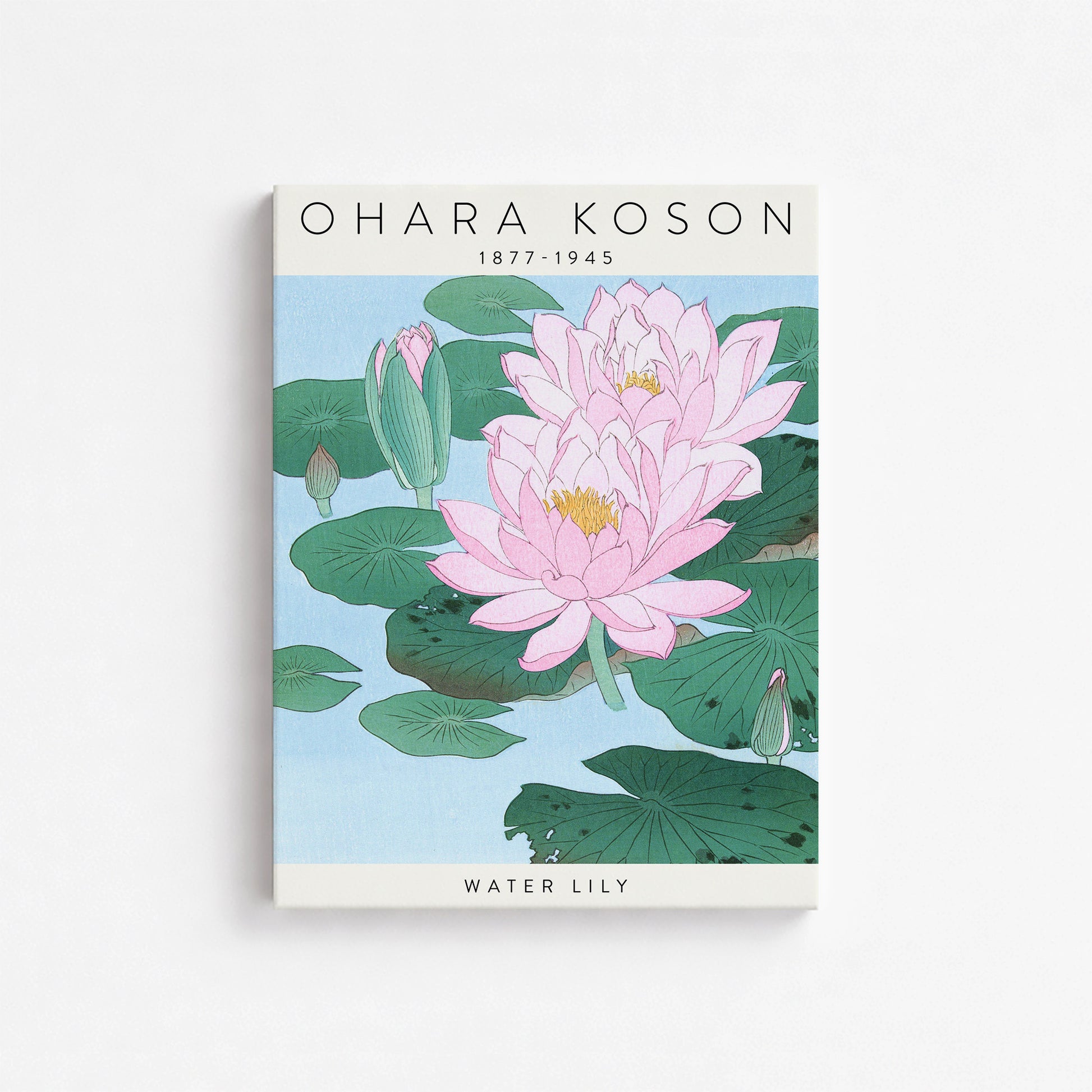 Ohara Koson: Water Lily - Gallery-style, 30x40cm Satin Canvas Art Reproduction