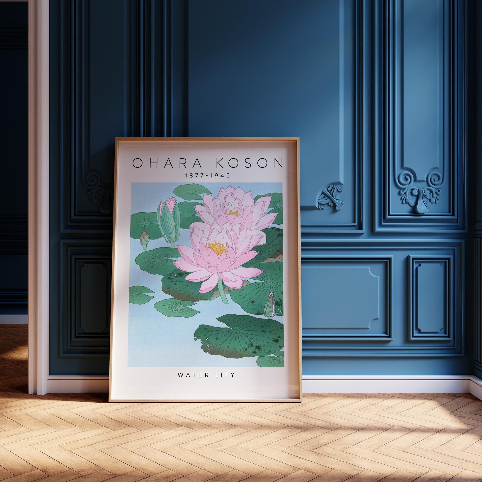 Design concept No. 12 for Ohara Koson: Water Lily - Gallery-style Japanese Wall Art