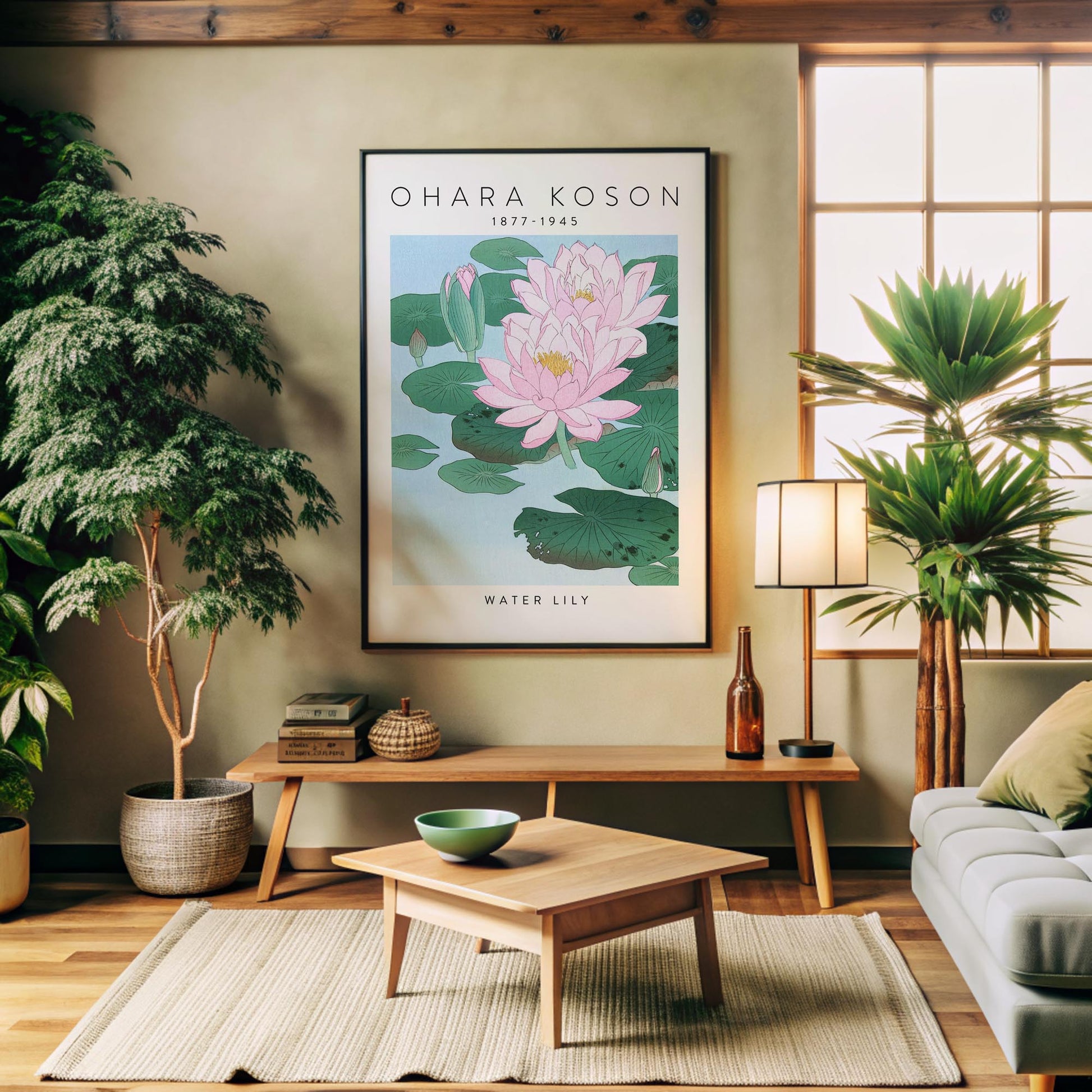 Design concept No. 32 for Ohara Koson: Water Lily - Gallery-style Japanese Wall Art