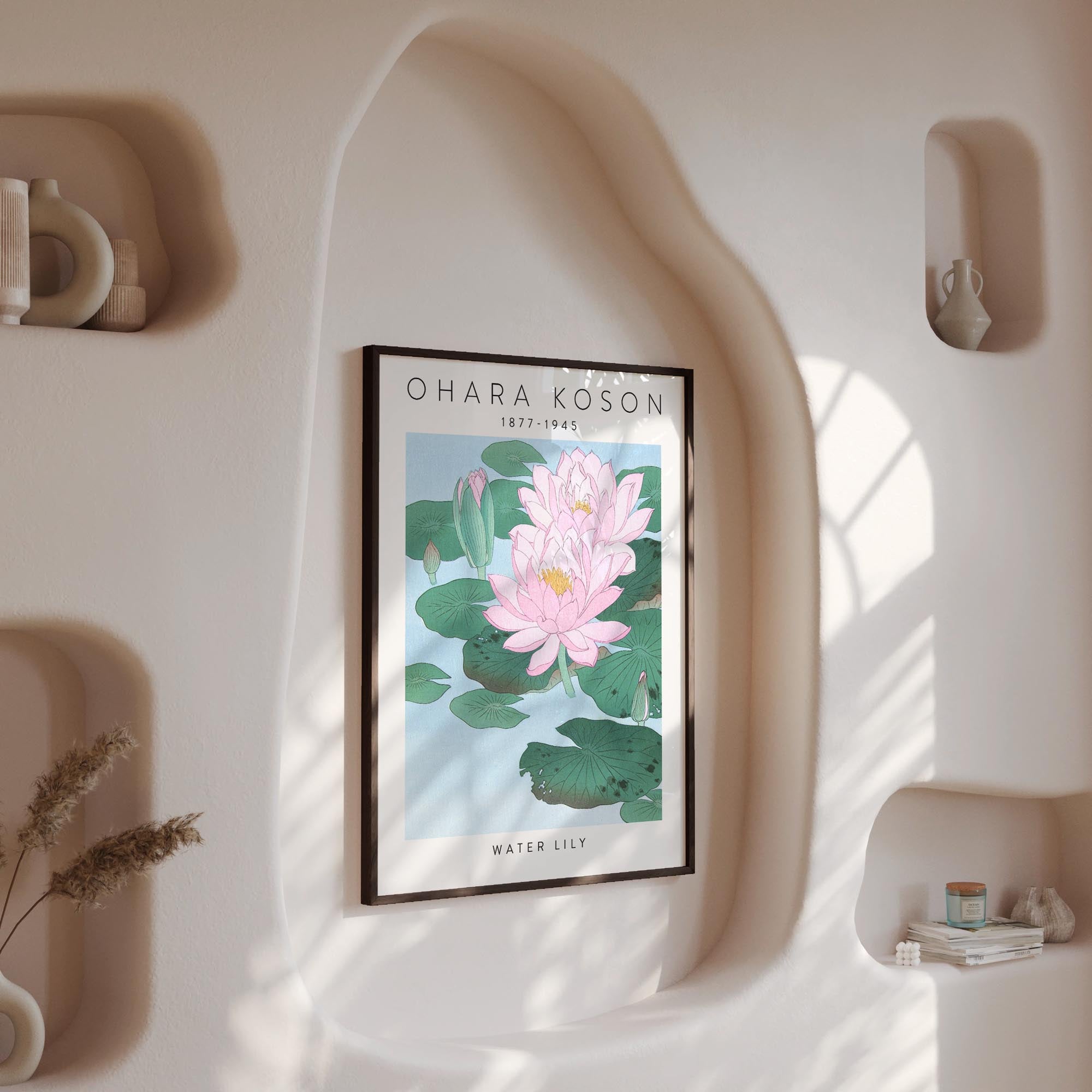 Design concept No. 13 for Ohara Koson: Water Lily - Gallery-style Japanese Wall Art