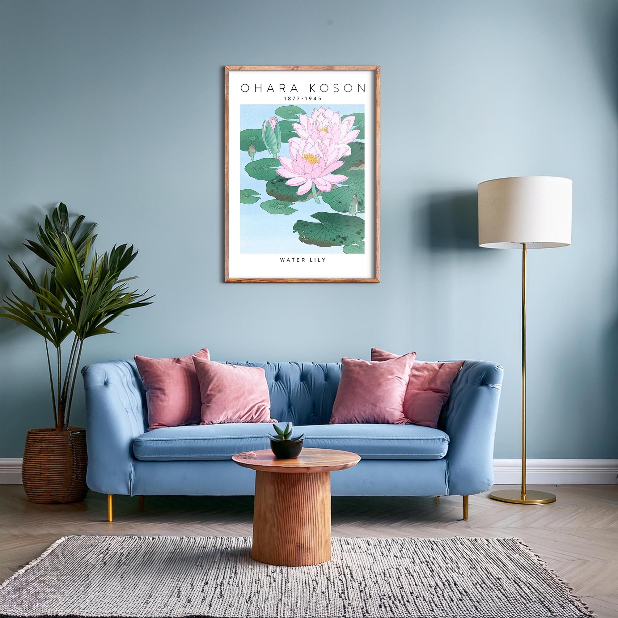 Design concept No. 28 for Ohara Koson: Water Lily - Gallery-style Japanese Wall Art