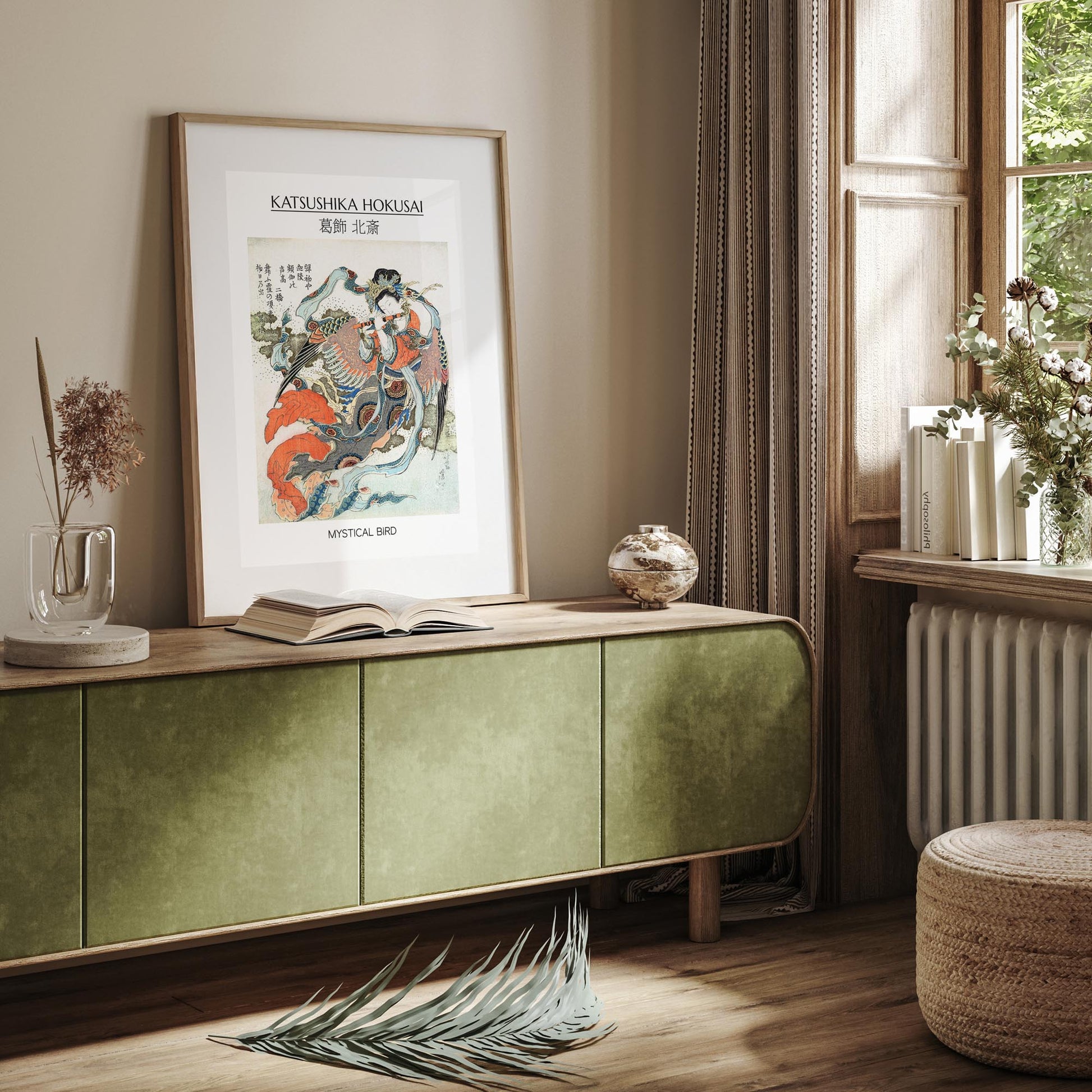 Design concept No. 23 for Katsushika Hokusai: Mystical Bird - Gallery-style Japanese Wall Art