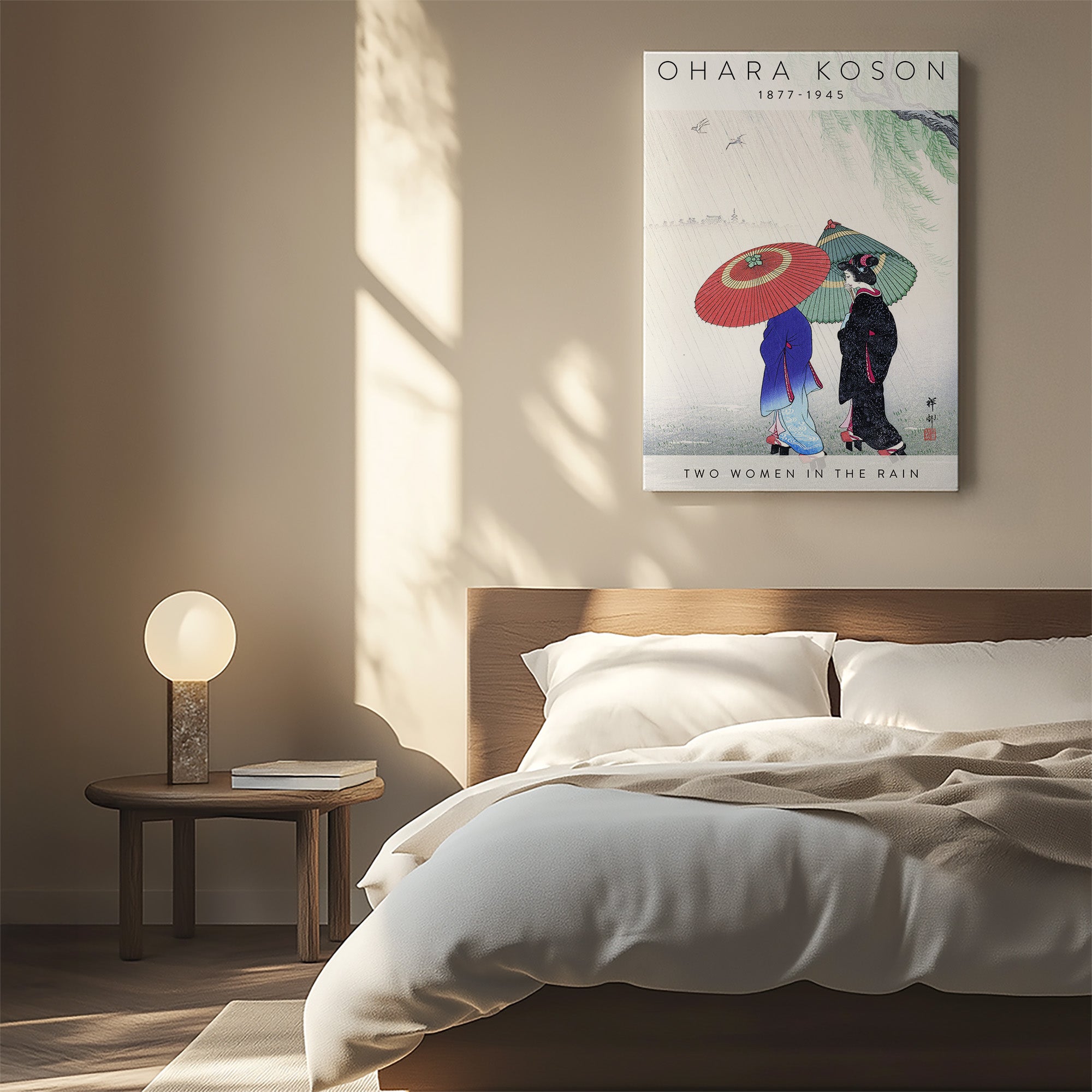 Zwei Frauen im Regen - Galerie-Stil 2