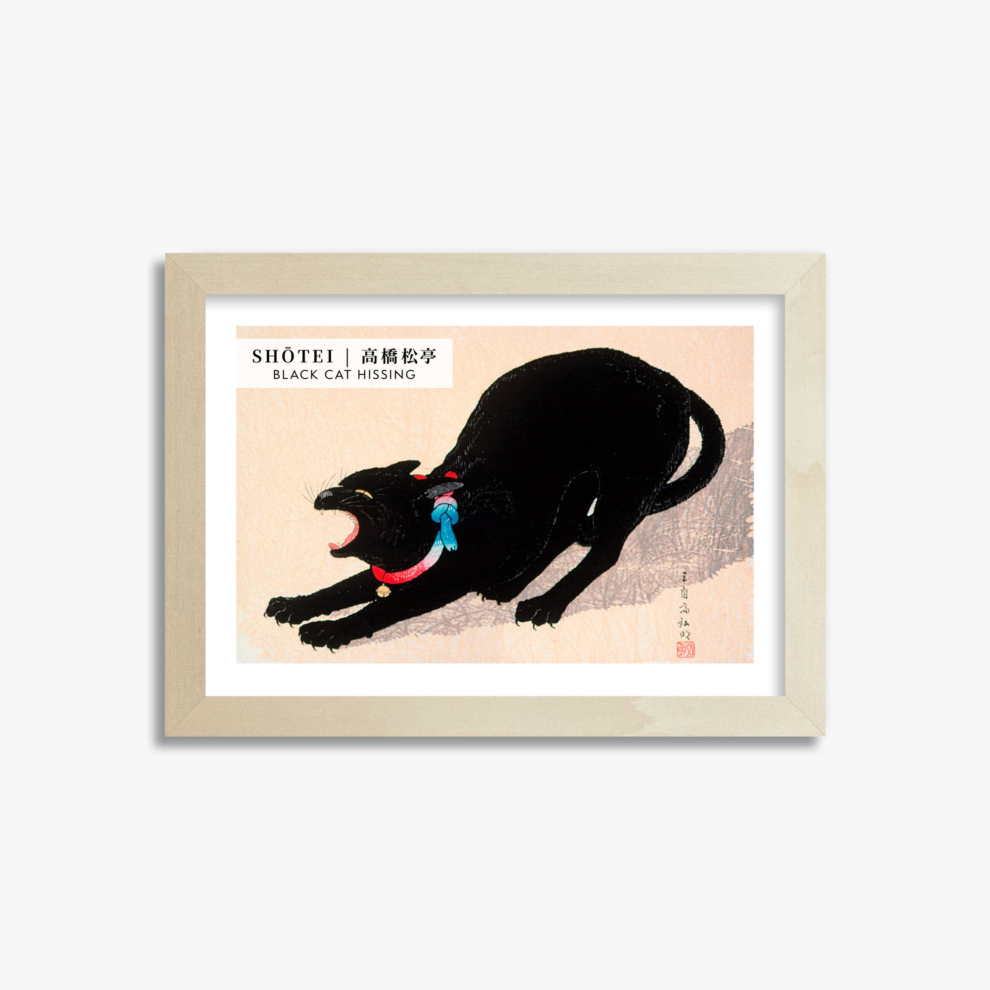 Gatto nero che soffia - Gallery-style