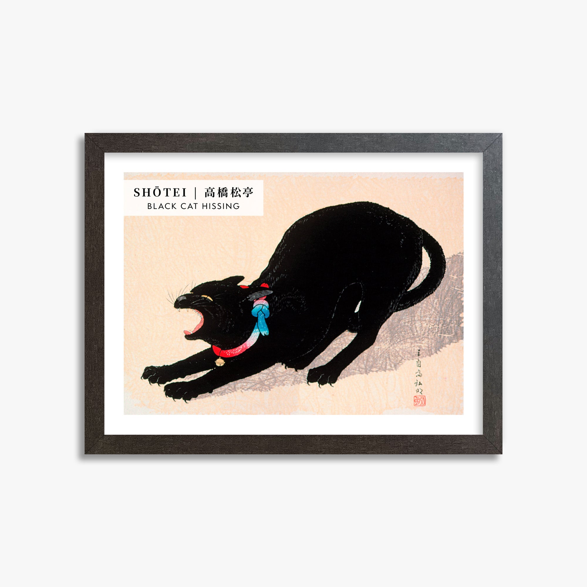 Gatto nero che soffia - Gallery-style