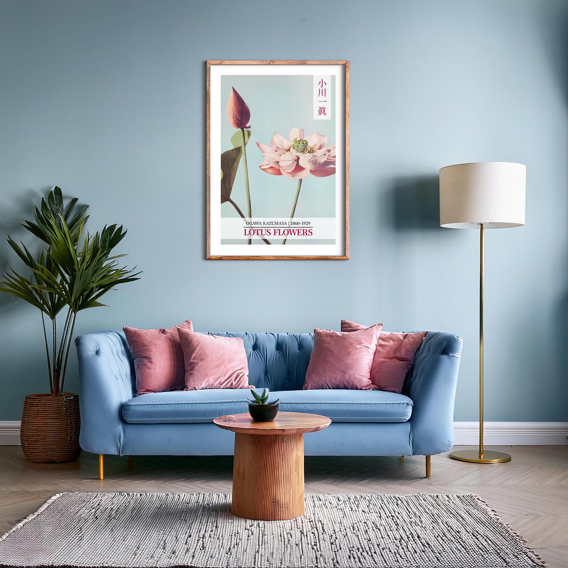 Design concept No. 28 for Ogawa Kazumasa: Lotus Flowers - Gallery-style 2 Japanese Wall Art