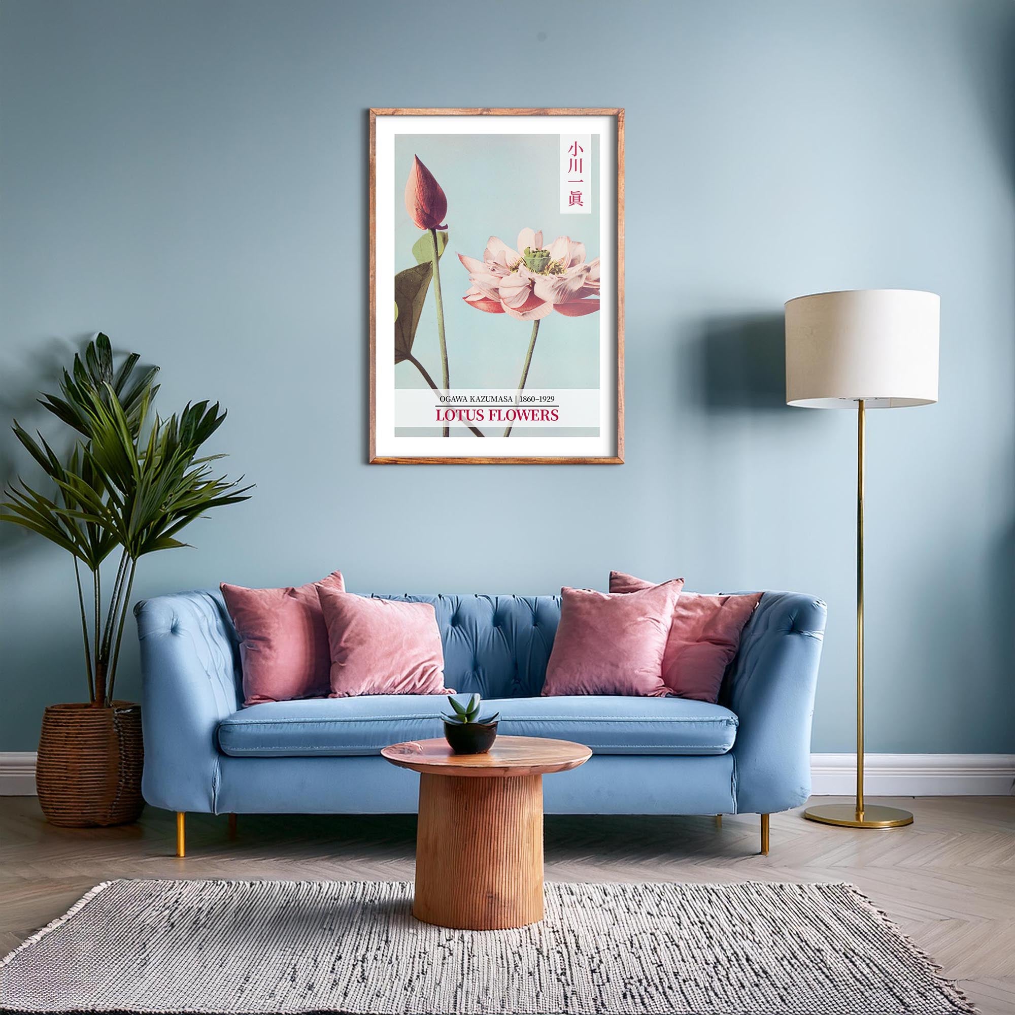 Design concept No. 28 for Ogawa Kazumasa: Lotus Flowers - Gallery-style 2 Japanese Wall Art