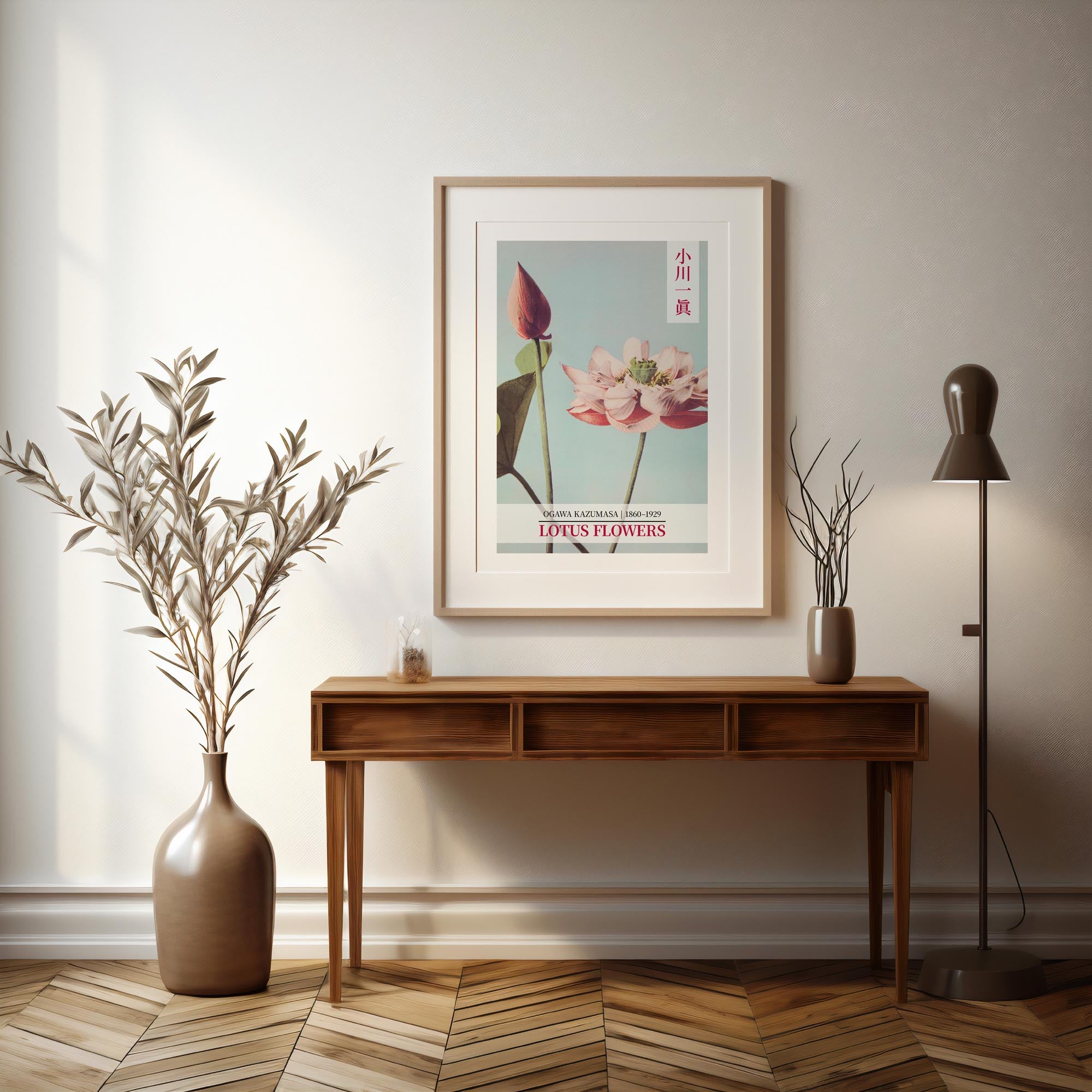 Design concept No. 37 for Ogawa Kazumasa: Lotus Flowers - Gallery-style 2 Japanese Wall Art