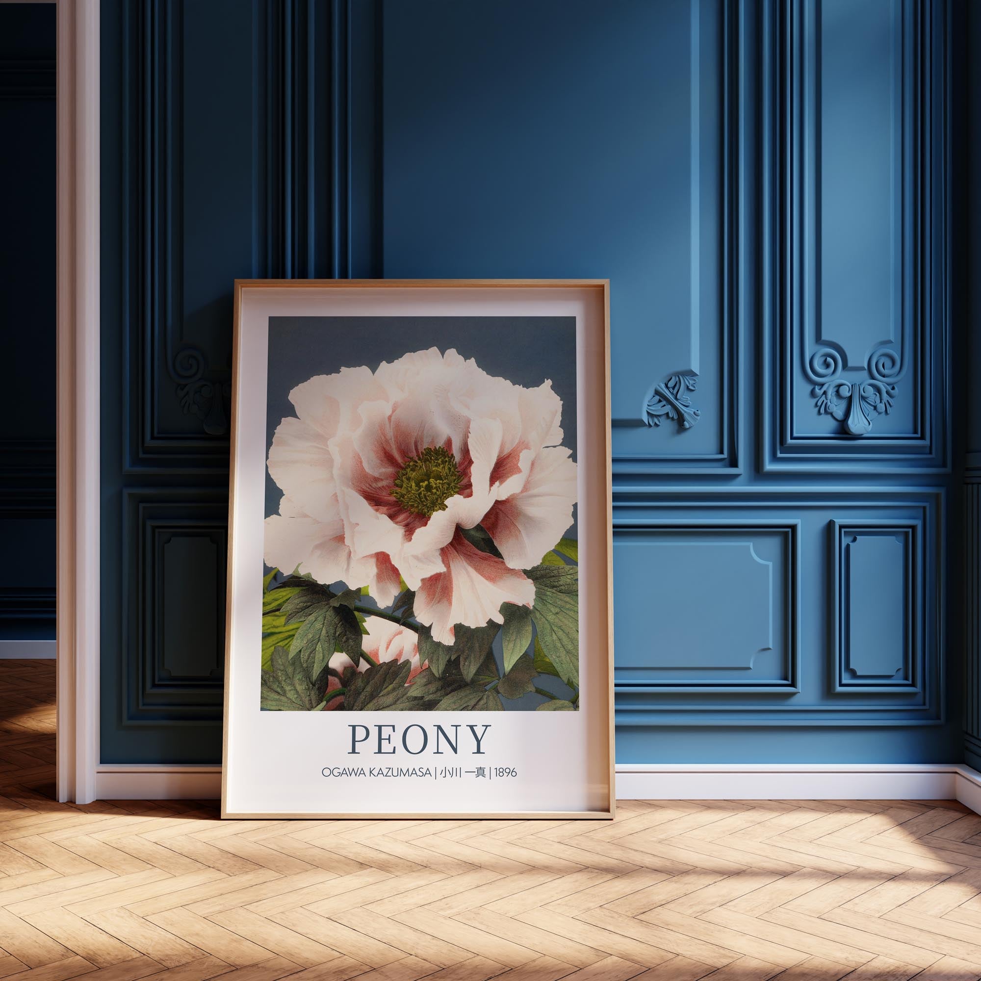 Design concept No. 12 for Ogawa Kazumasa: Peony - Gallery-style Japanese Wall Art