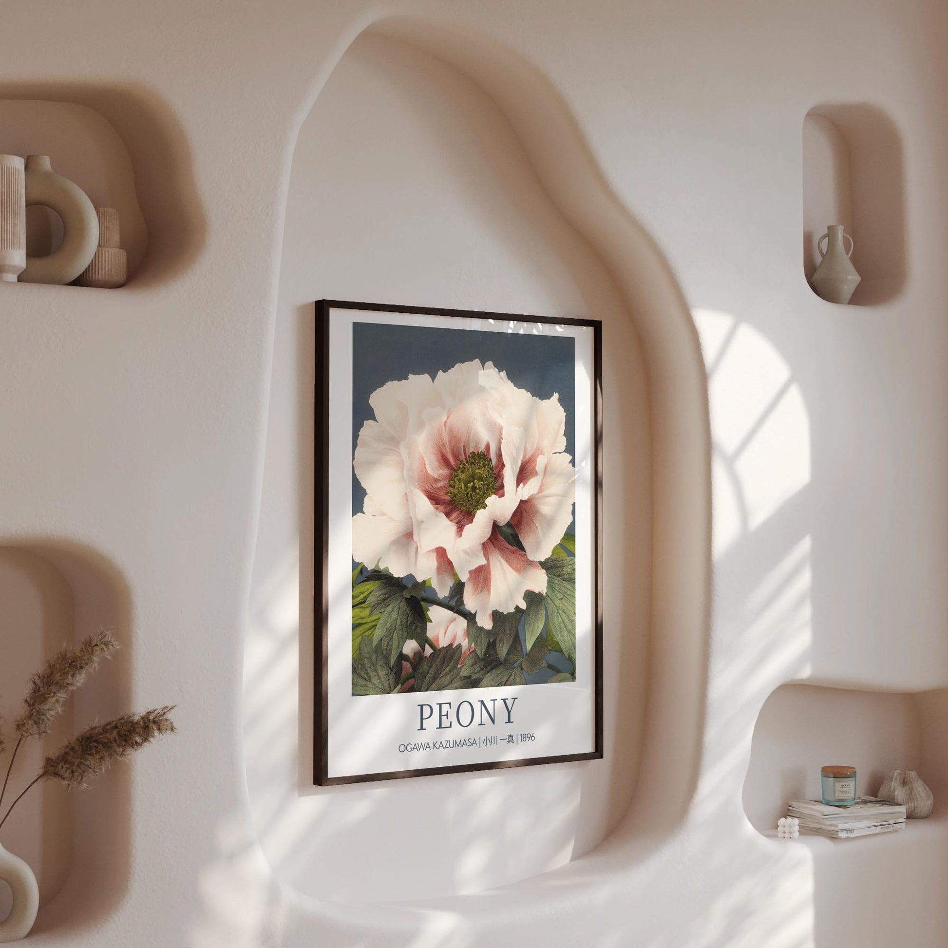 Design concept No. 13 for Ogawa Kazumasa: Peony - Gallery-style Japanese Wall Art