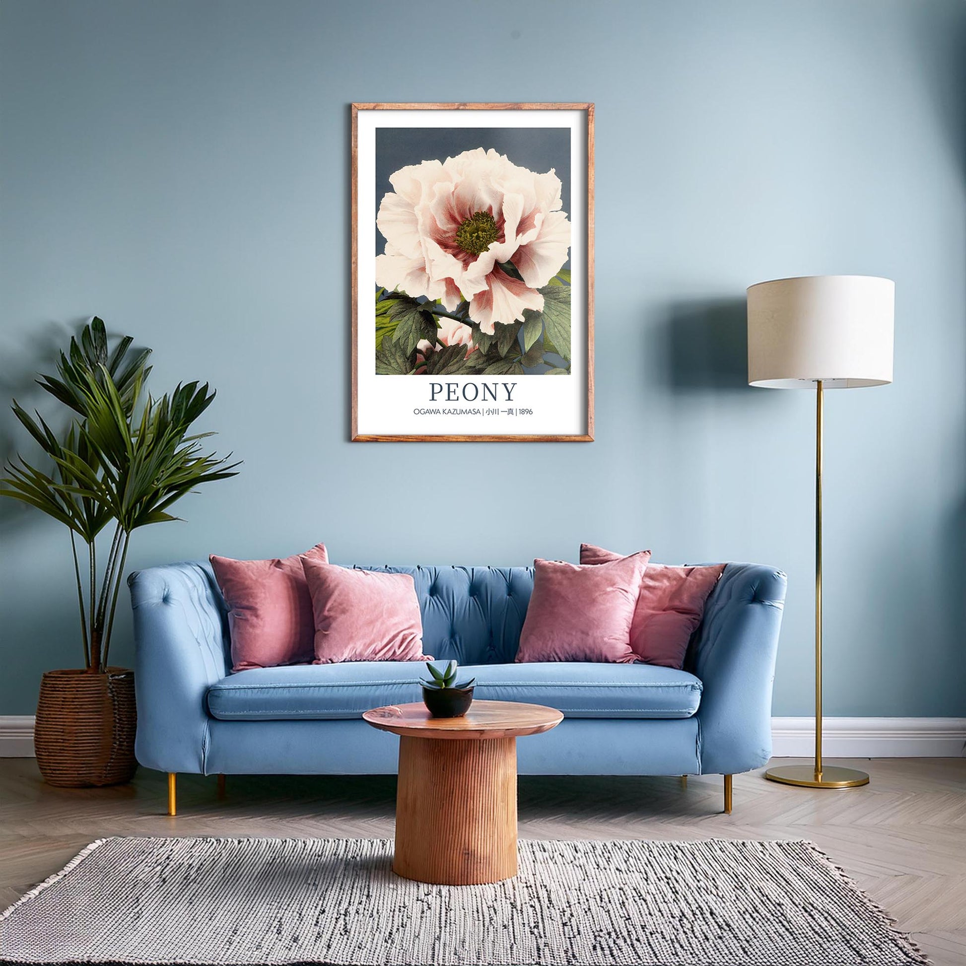 Design concept No. 28 for Ogawa Kazumasa: Peony - Gallery-style Japanese Wall Art