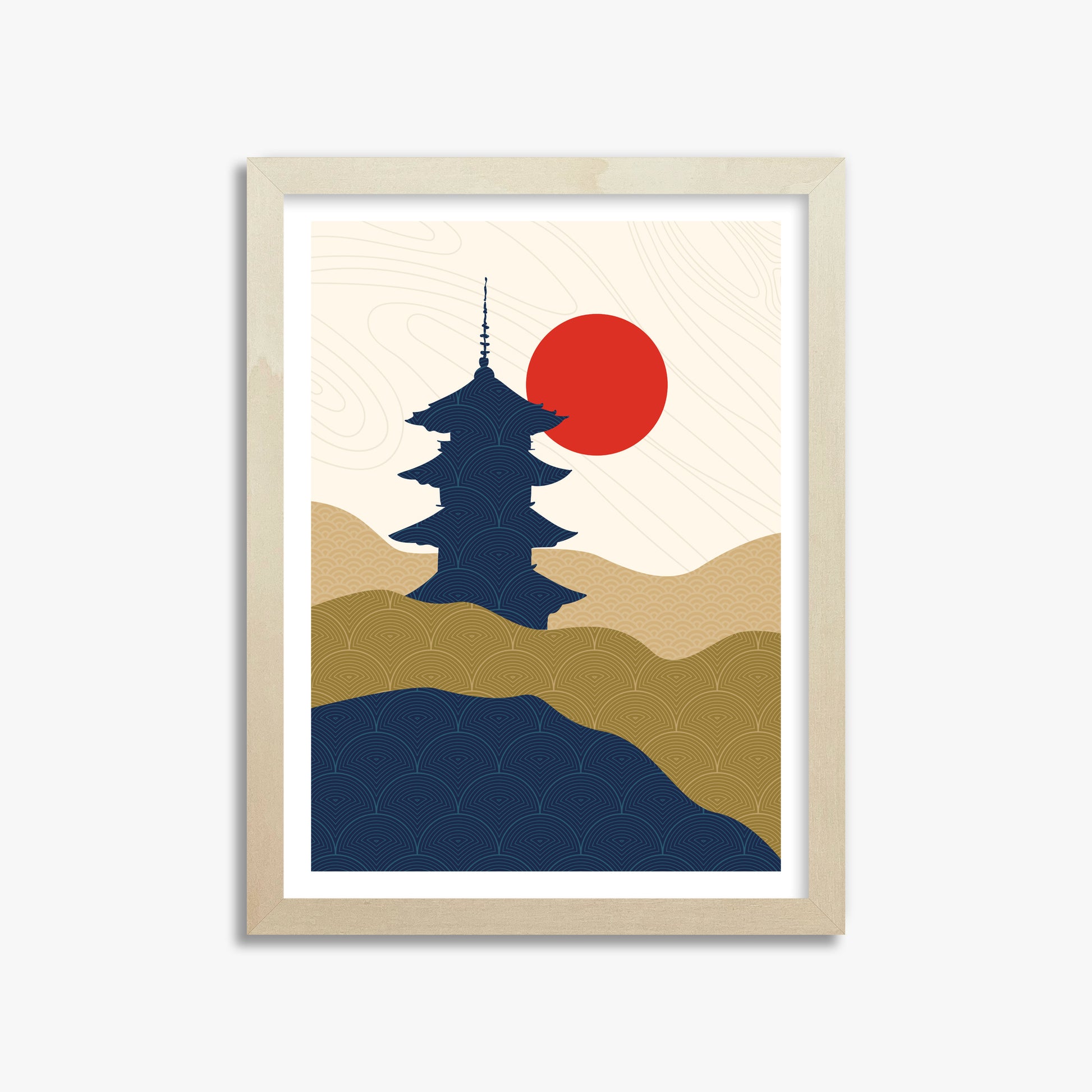 Shrine in the Sun, 30x40cm Framed Poster With Lime Wood Frame