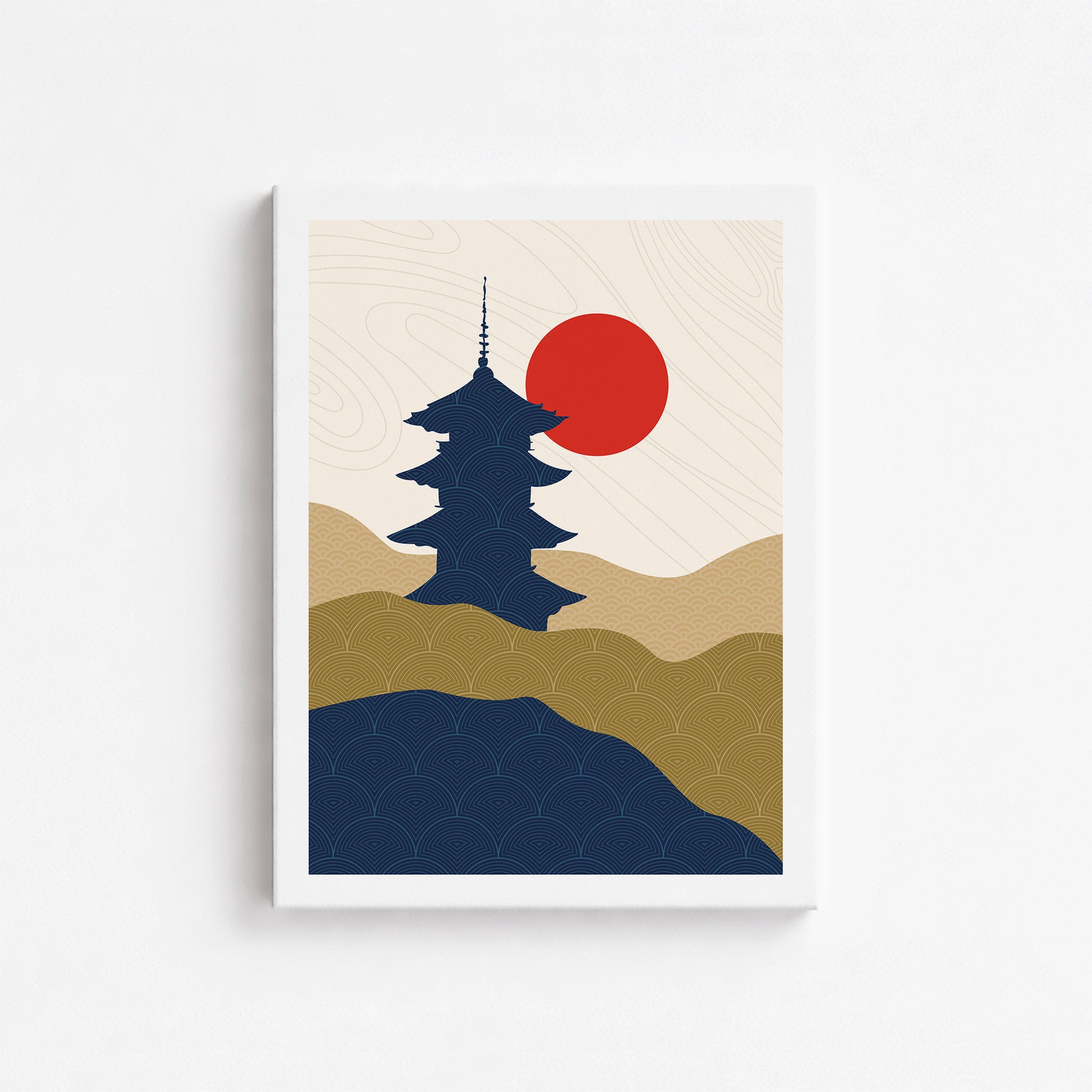 Shrine in the Sun, 30x40cm Satin Canvas Poster