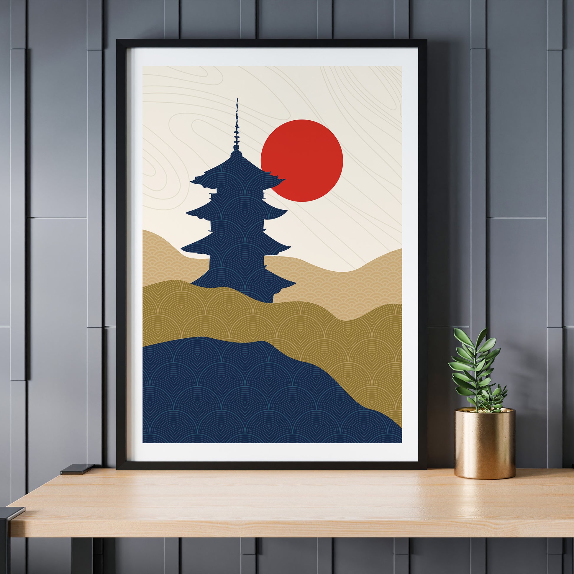 Design Concept No. 24 for Shrine in the Sun Modern Poster Art